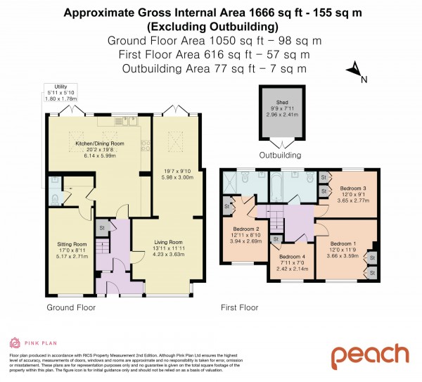 Floorplan for Thames Avenue, Swindon, SN25