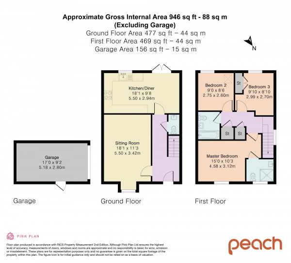 Floorplan for East Wichel Way, Swindon, SN1