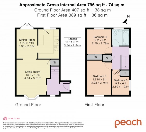 Floorplan for Fenland Close, Middleleaze, SN5