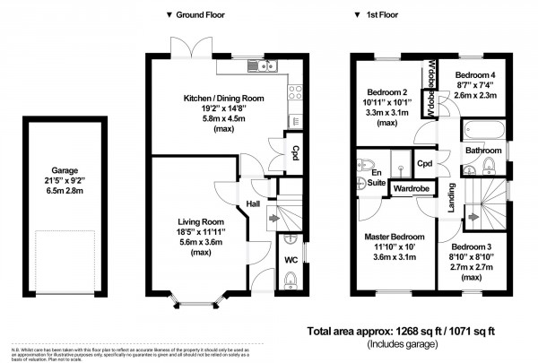 Floorplan for Batsford Crescent, Swindon, SN25