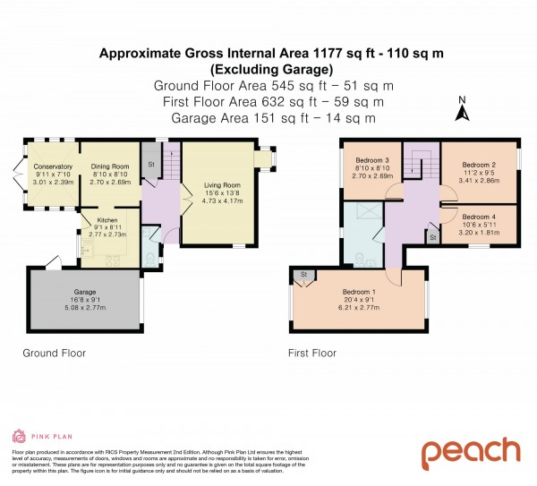 Floorplan for Yarnton Close, Nine Elms, SN5