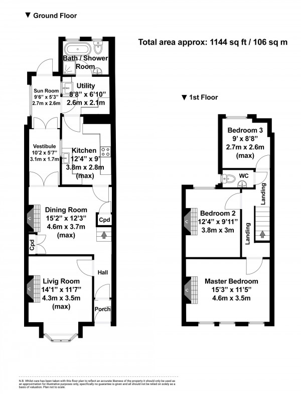Floorplan for Kent Road, Swindon, SN1
