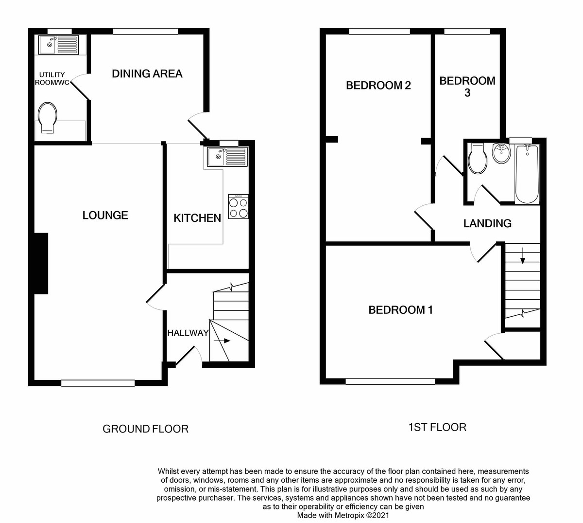 Floorplan for Little Farthing Close, St. Ives