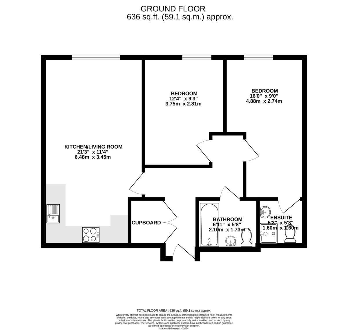 Floorplan for Marbled White Court, Little Paxton, St. Neots