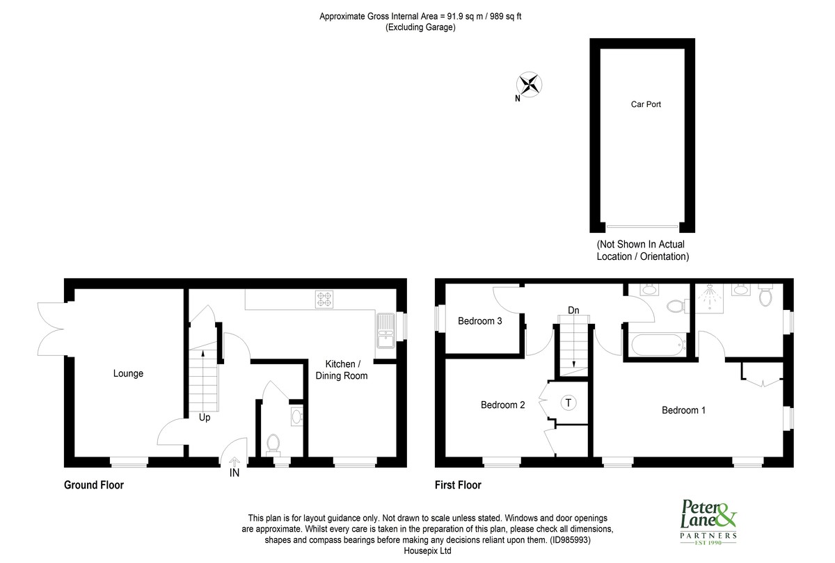 Floorplan for Stokes Drive, Godmanchester, Huntingdon