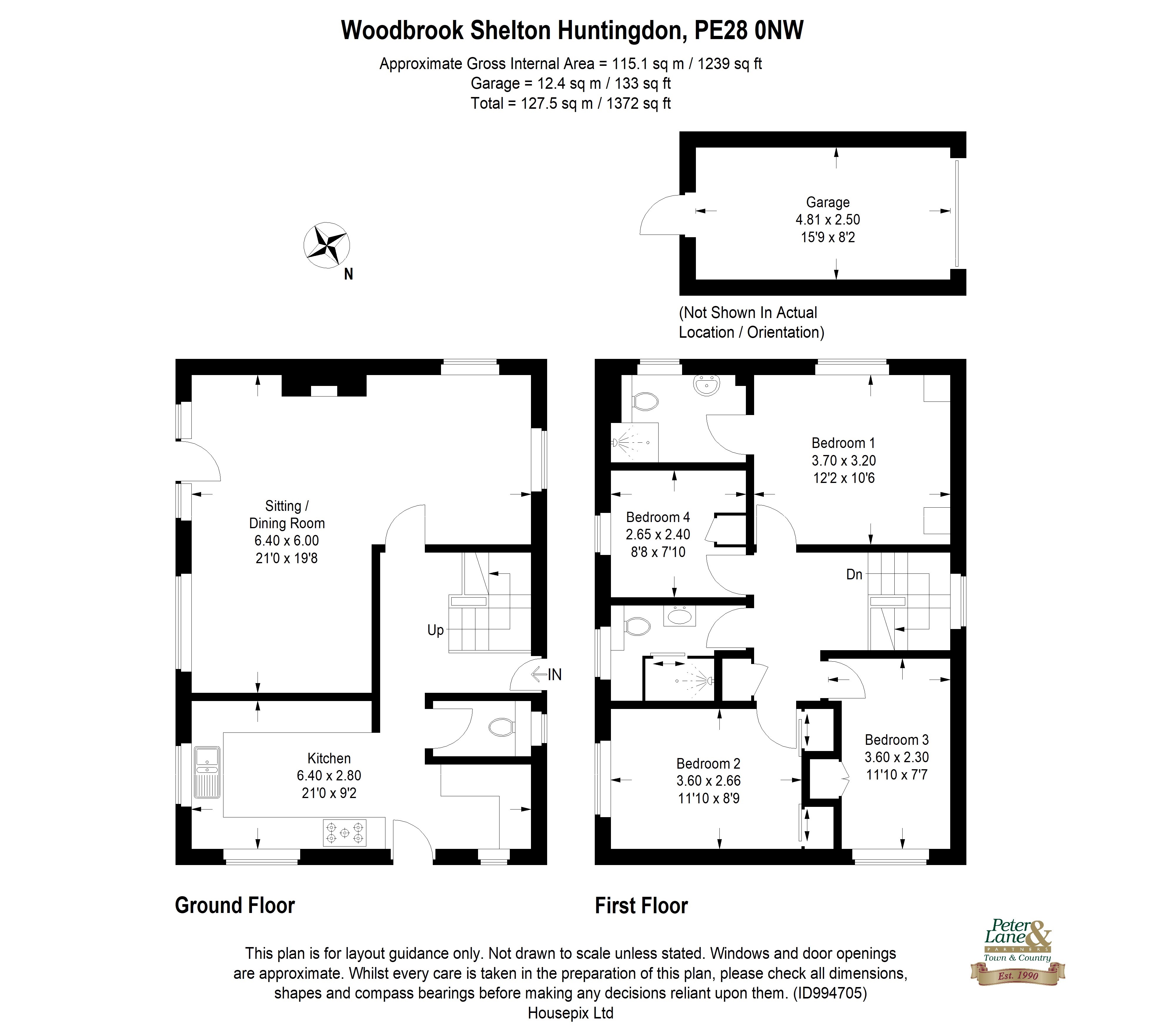 Floorplan for Shelton, Huntingdon