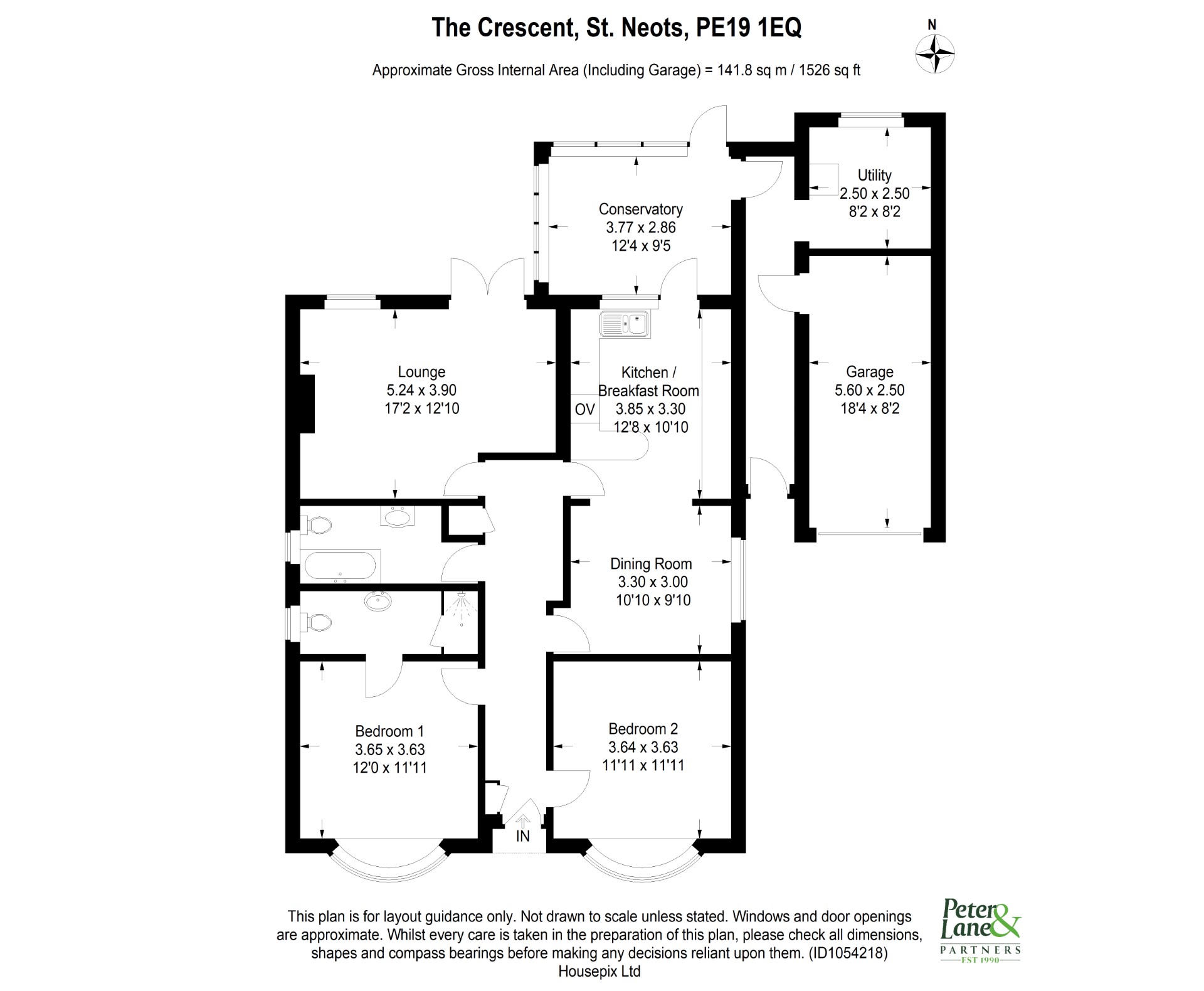 Floorplan for Eaton Socon, St Neots, Cambridgeshire