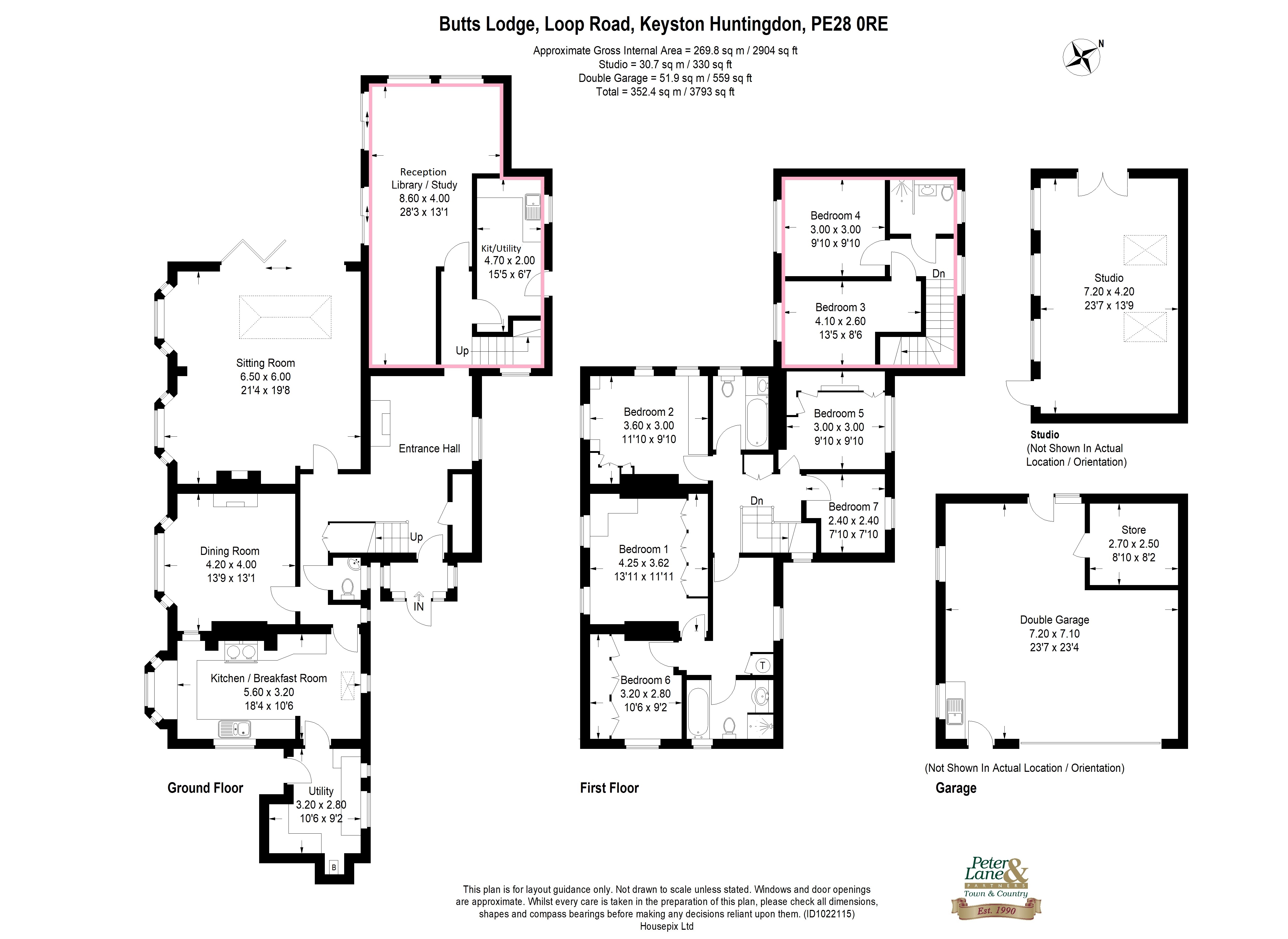 Floorplan for Keyston, Huntingdon, Cambridgeshire