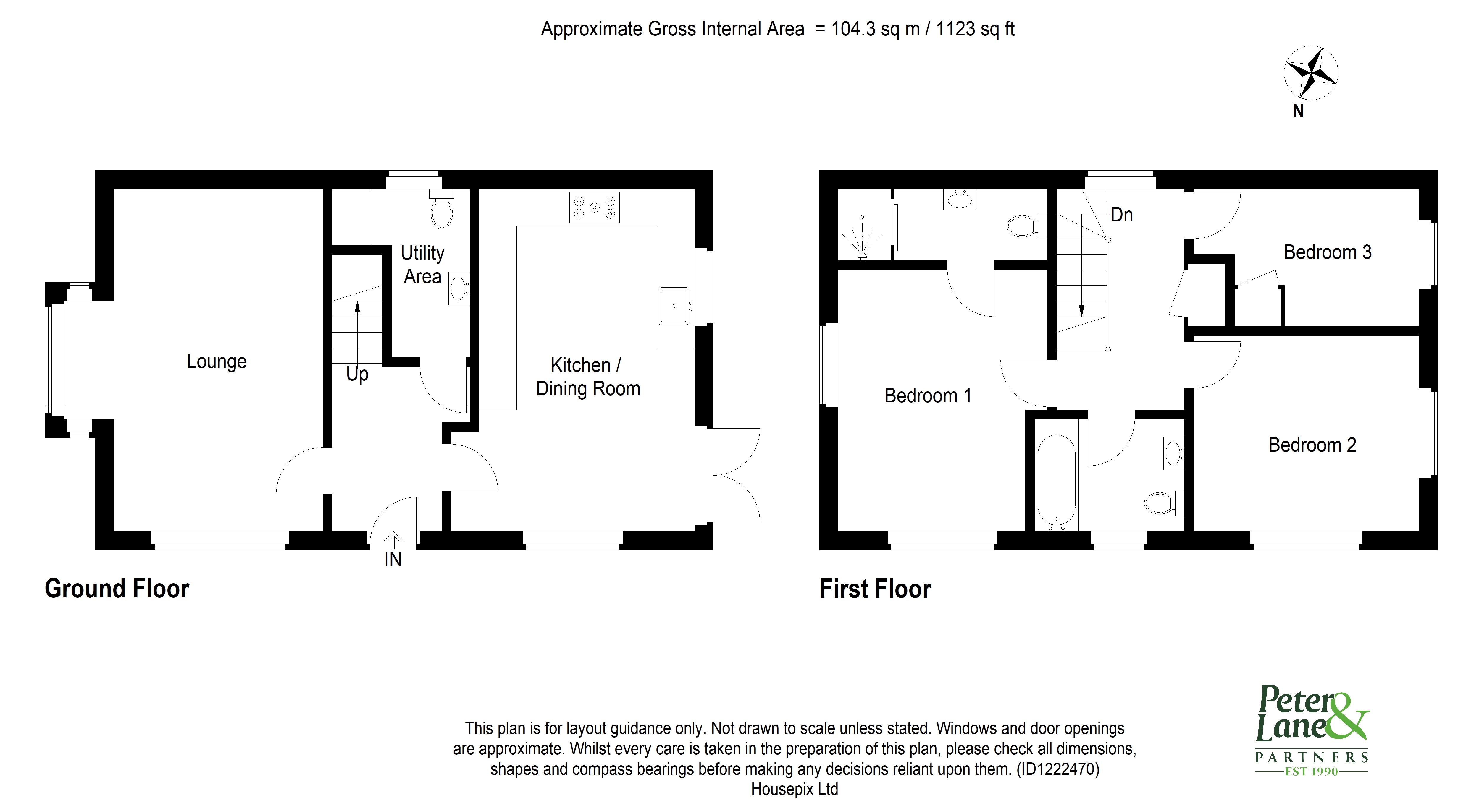 Floorplan for Sawtry, Huntingdon