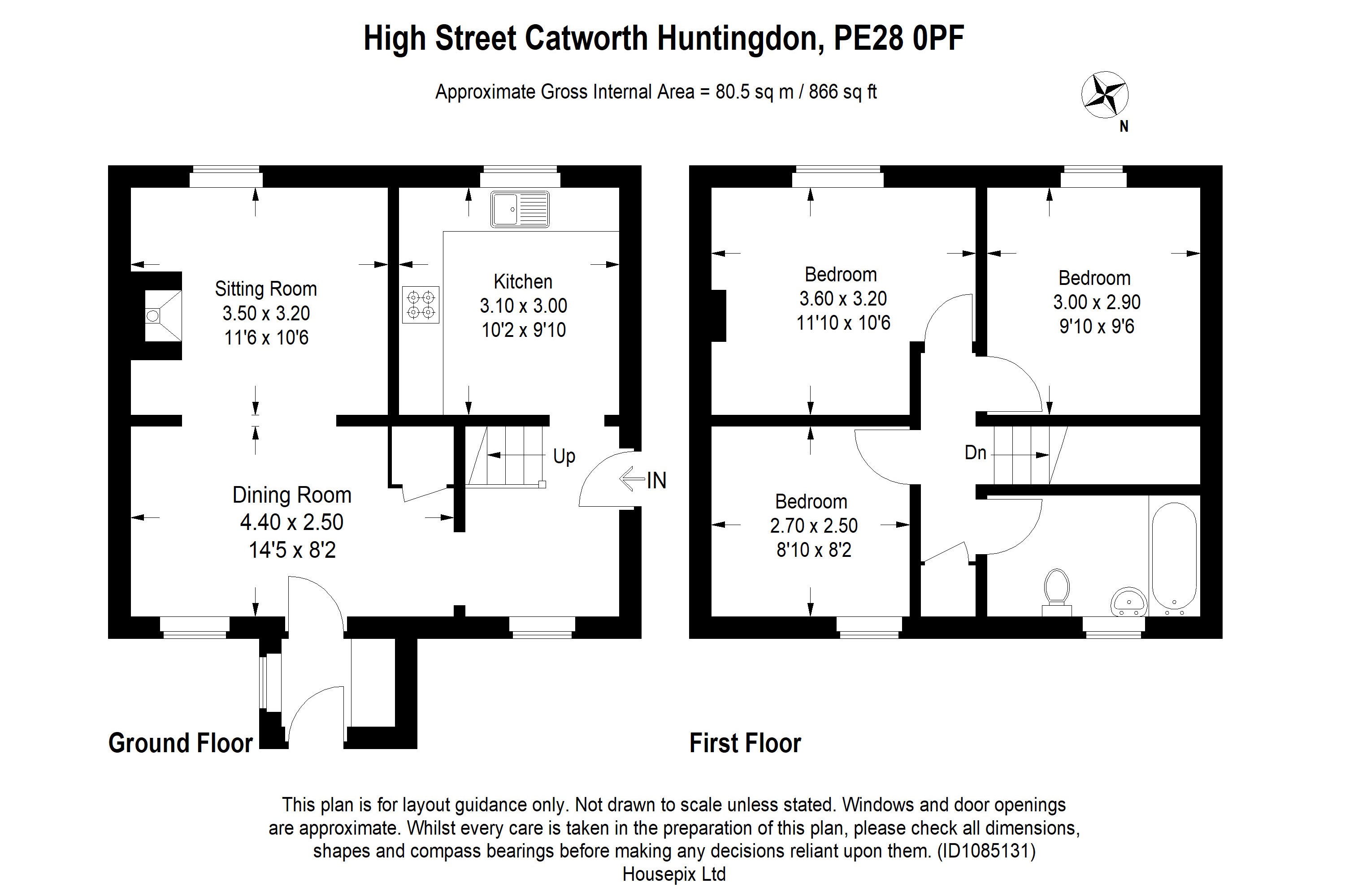 Floorplan for High Street, Catworth, Cambridgeshire