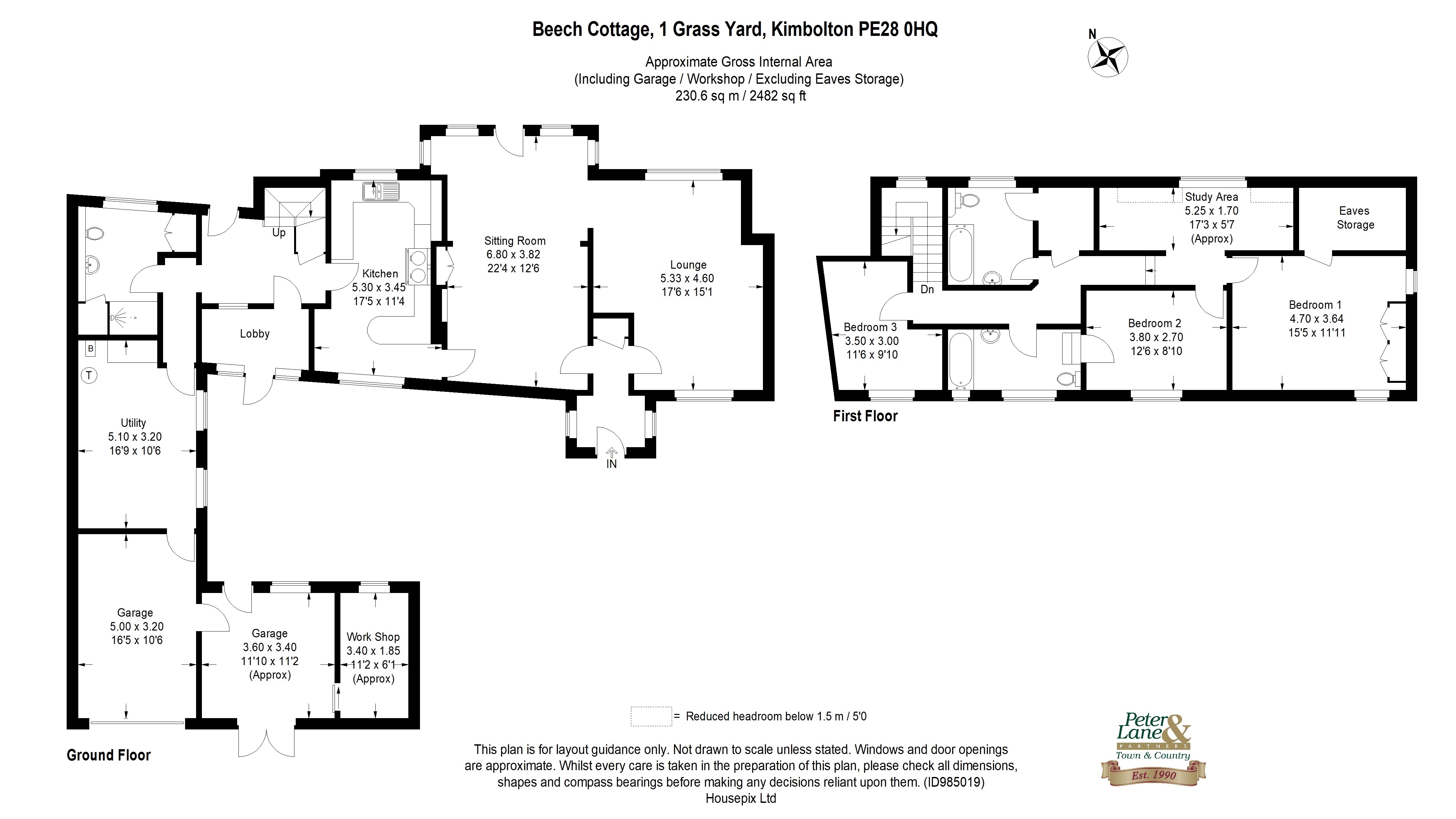 Floorplan for Kimbolton, Huntingdon, Cambridgeshire