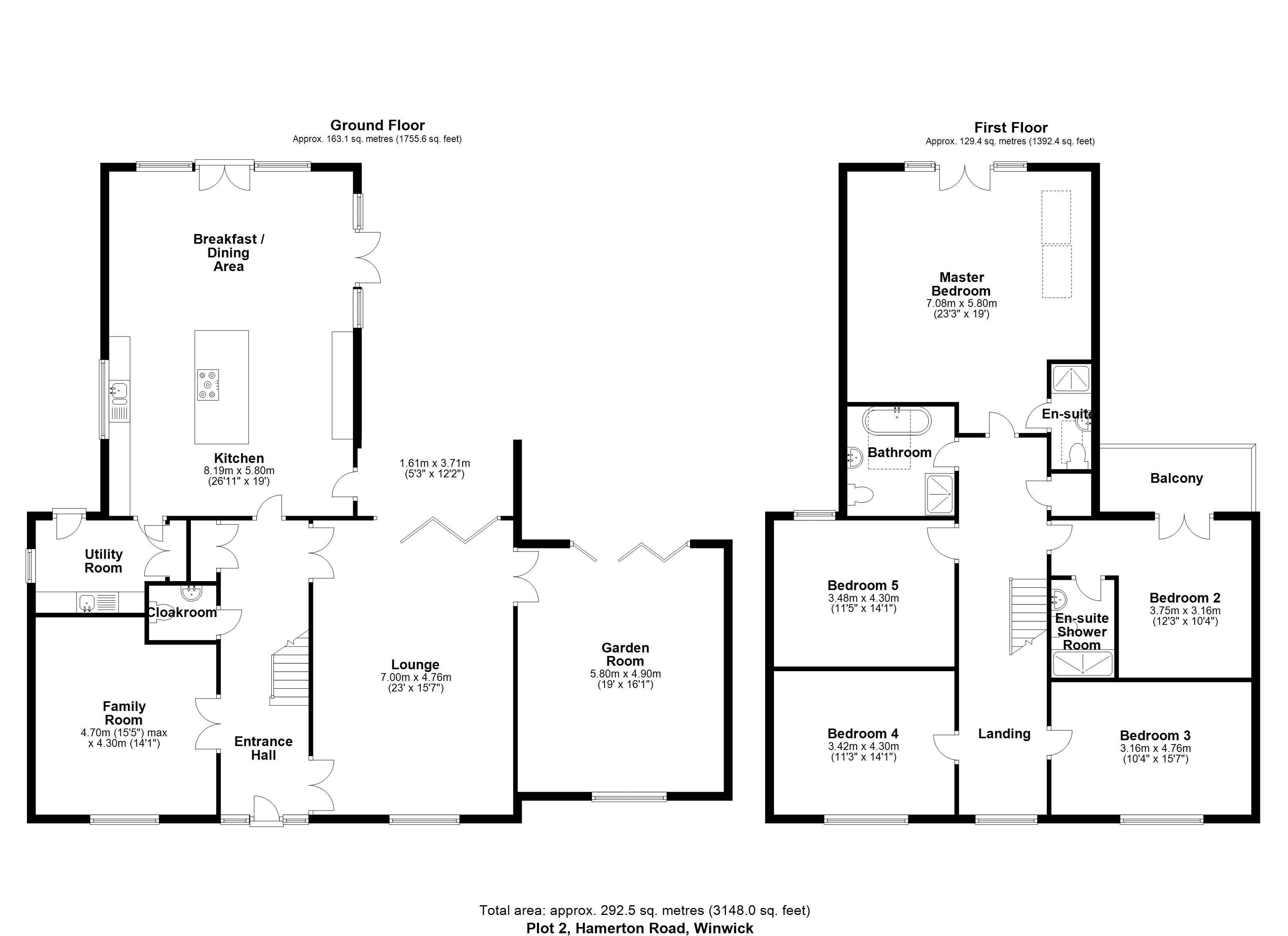 Floorplan for Hamerton Road, Winwick