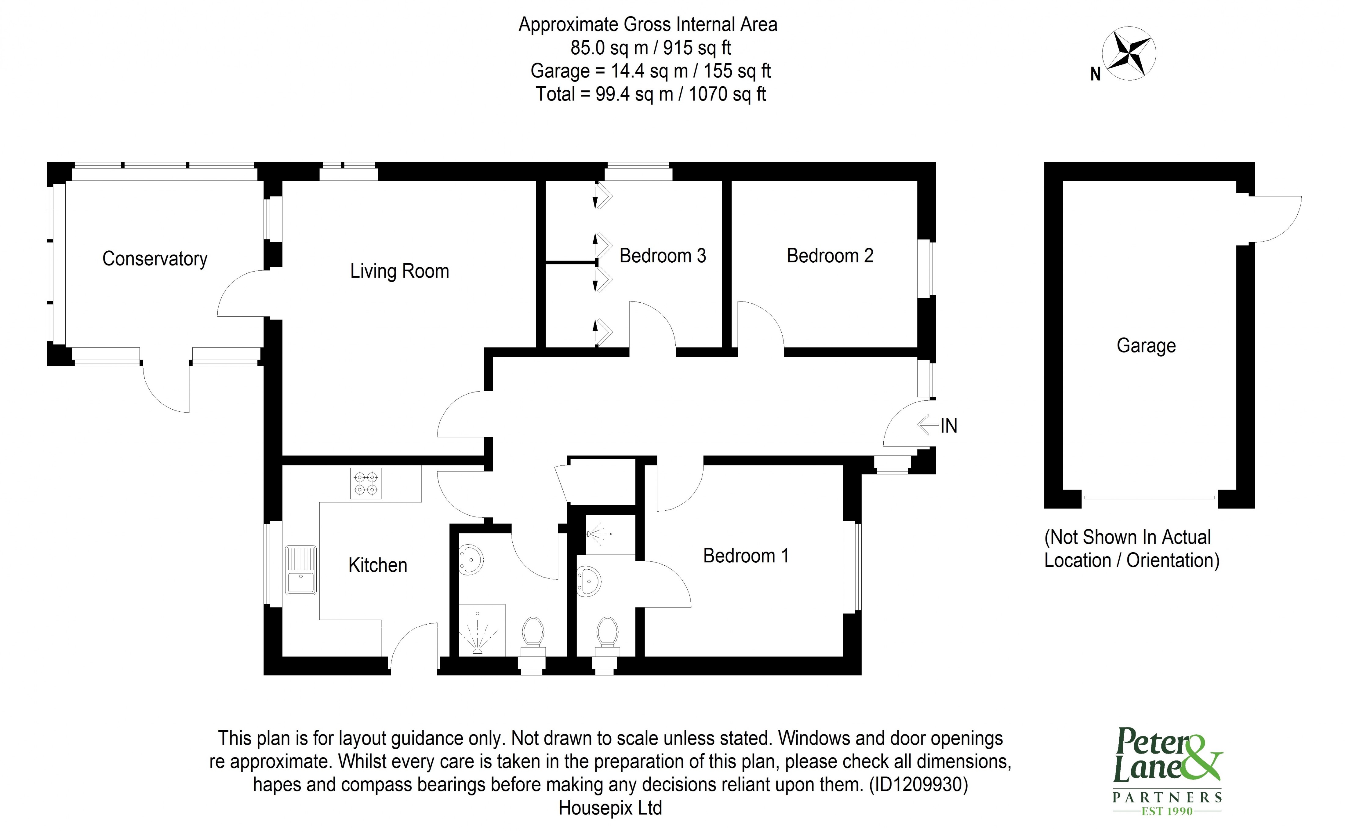 Floorplan for Hodsons Drive, Huntingdon