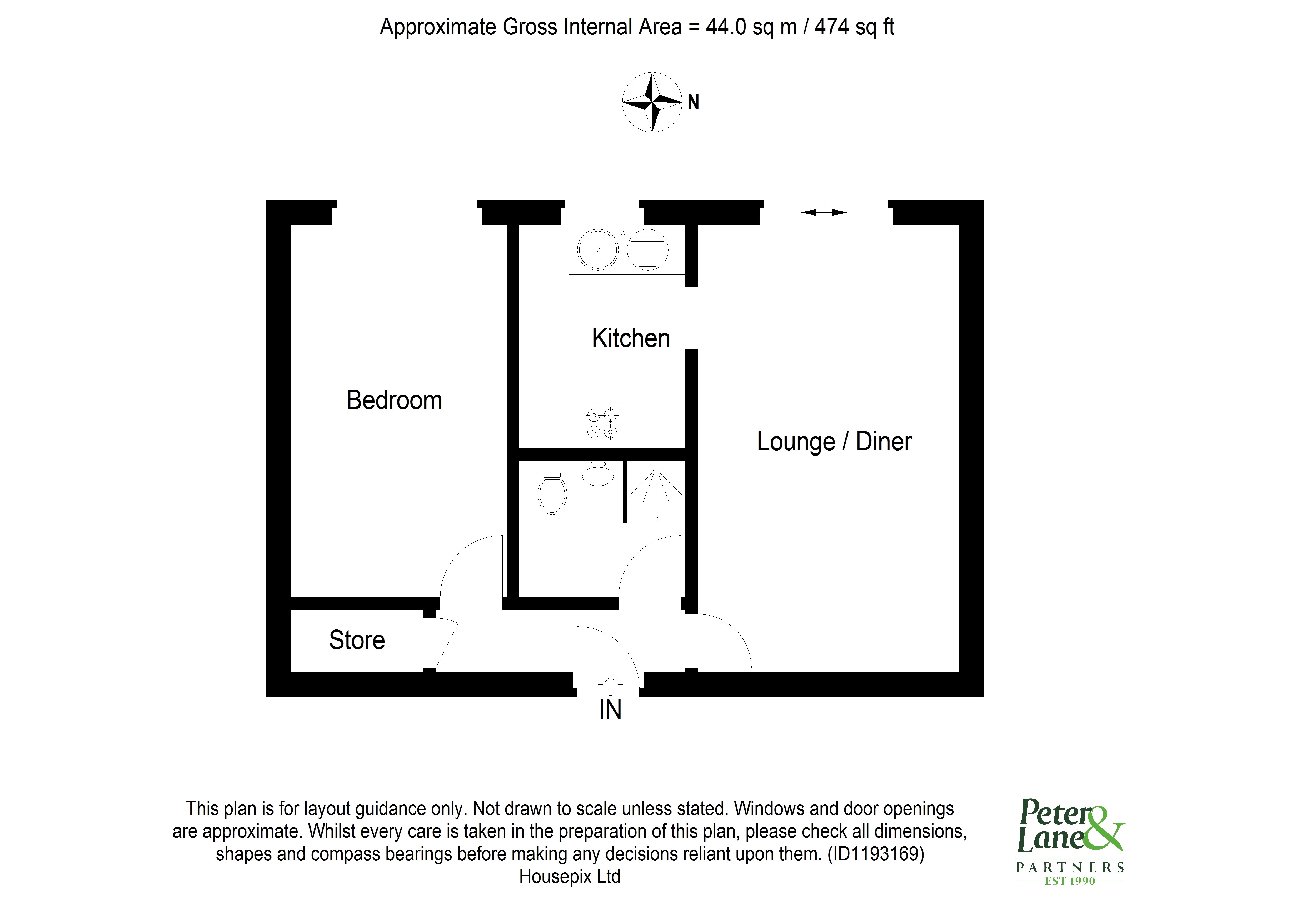 Floorplan for Brampton Road, Huntingdon