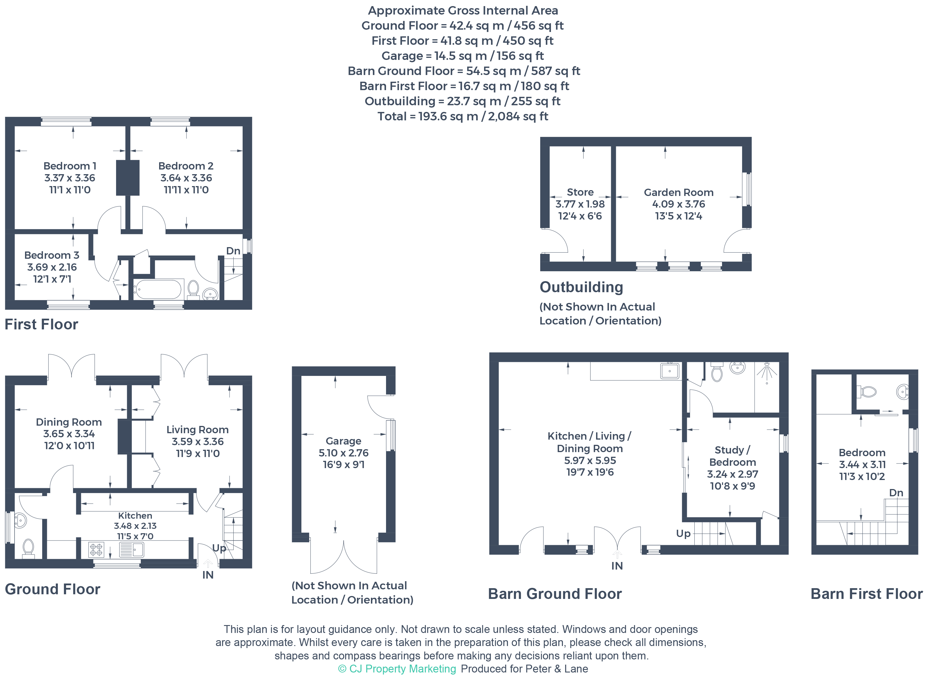Floorplan for Toseland, St Neots, Cambridgeshire