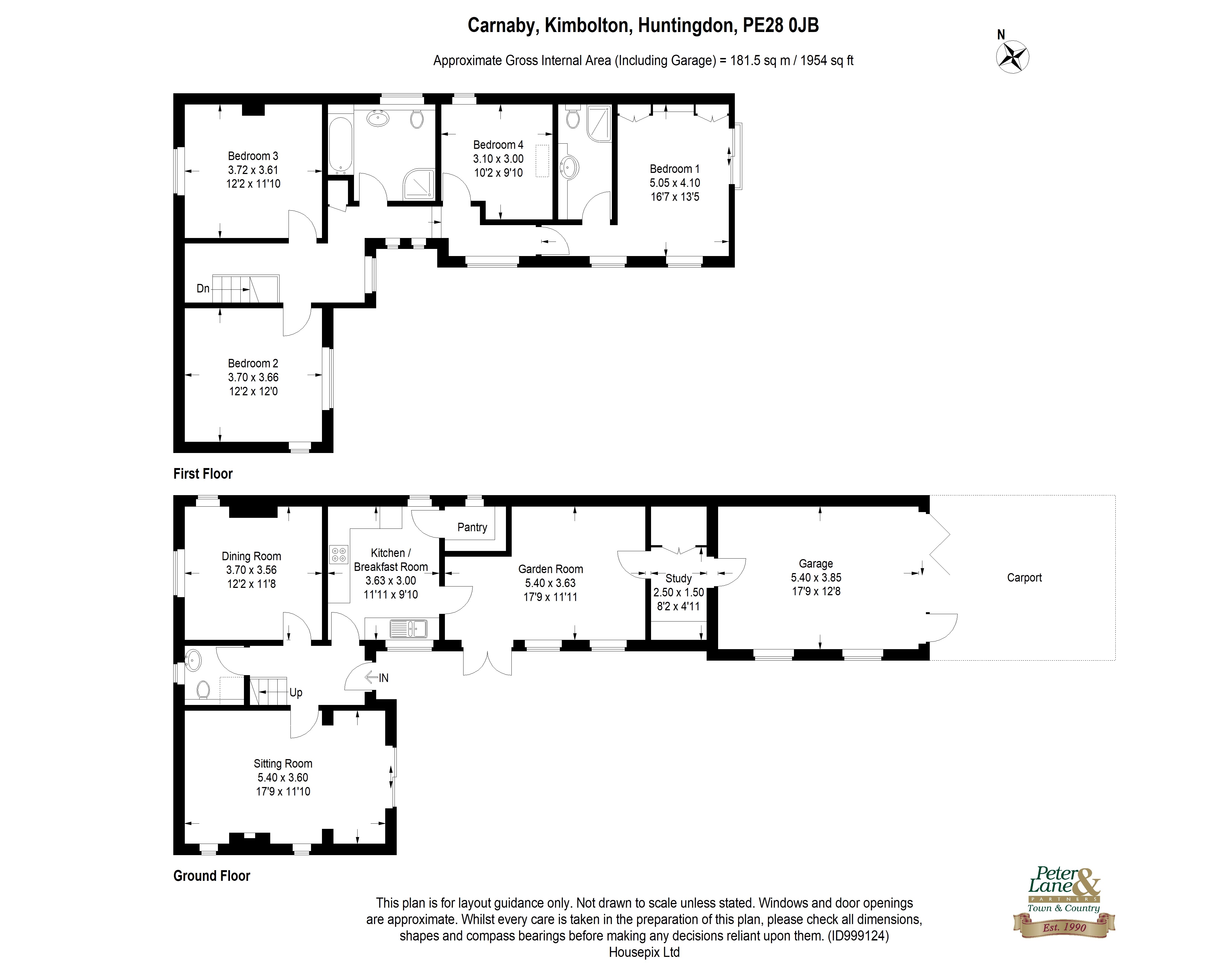 Floorplan for Kimbolton, Huntingdon, Cambridgeshire