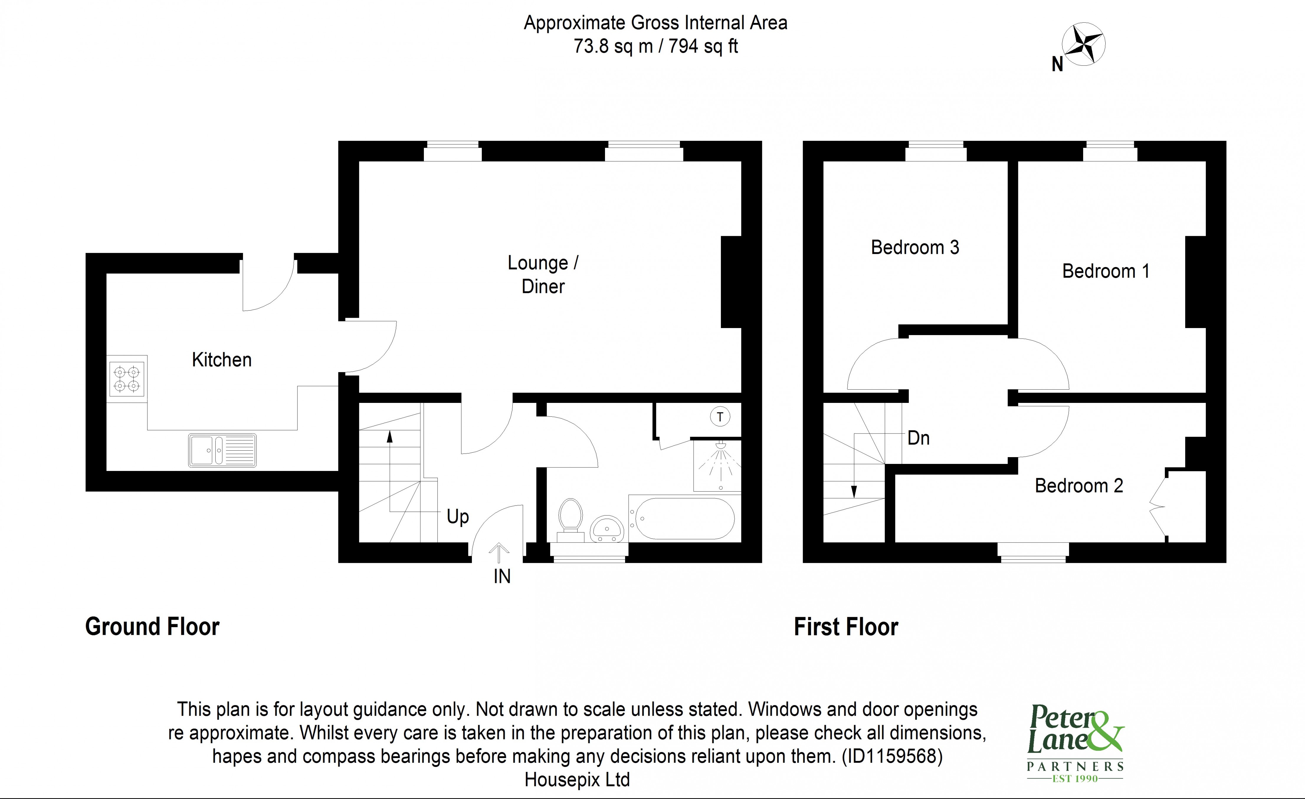 Floorplan for Abbots Ripton, Huntingdon