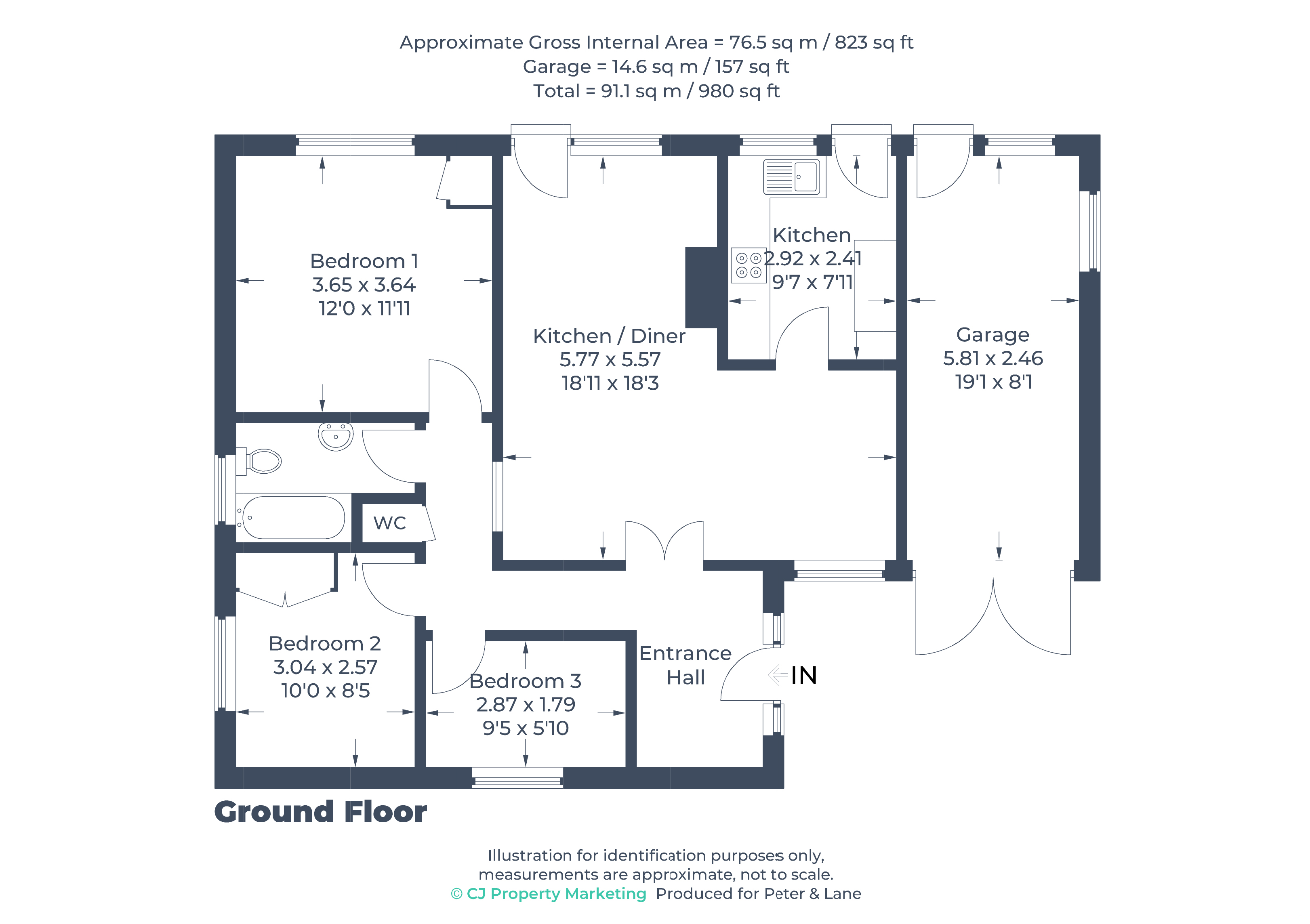 Floorplan for Eynesbury, St Neots, Cambridgeshire