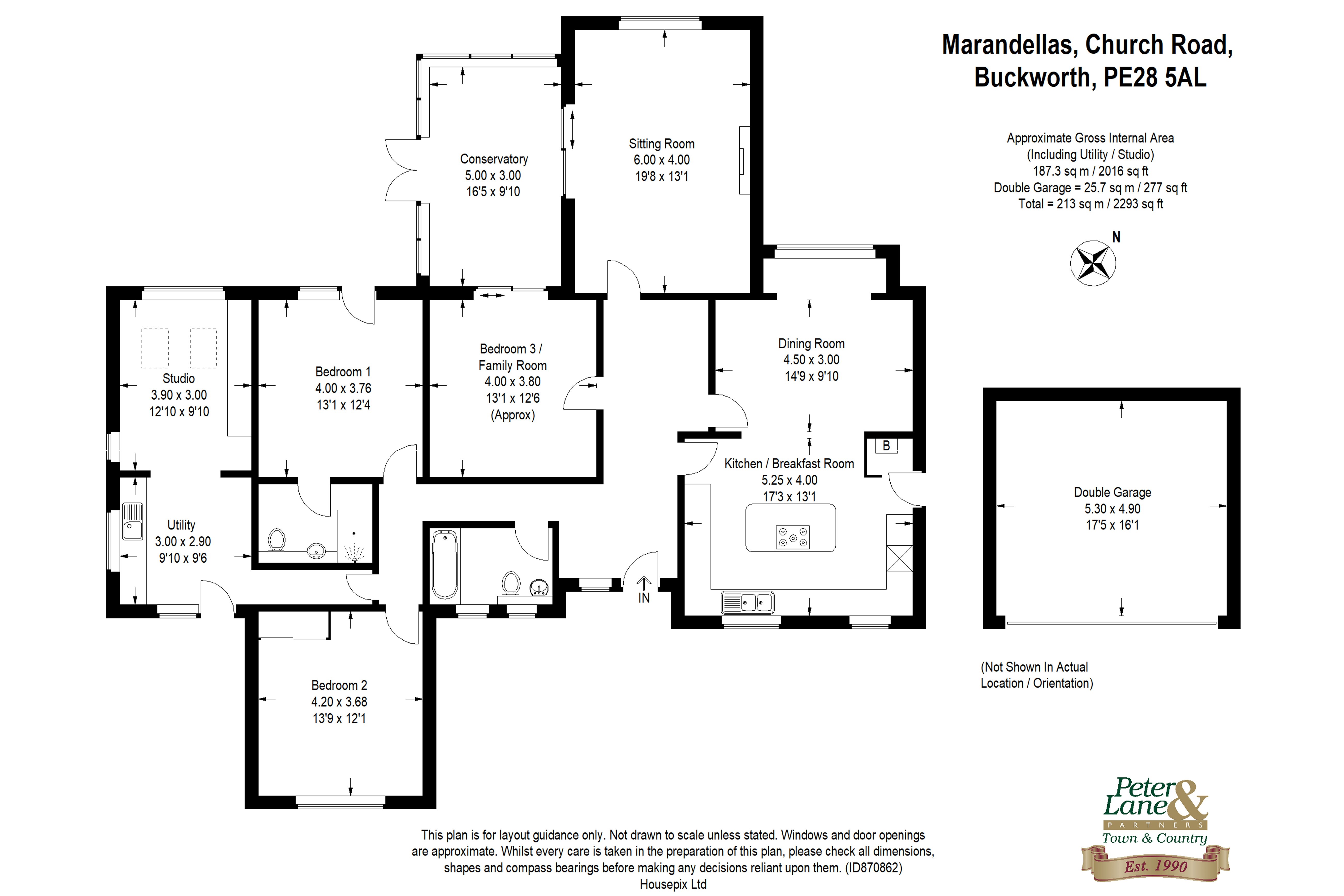 Floorplan for Buckworth, Huntingdon, Cambridgeshire