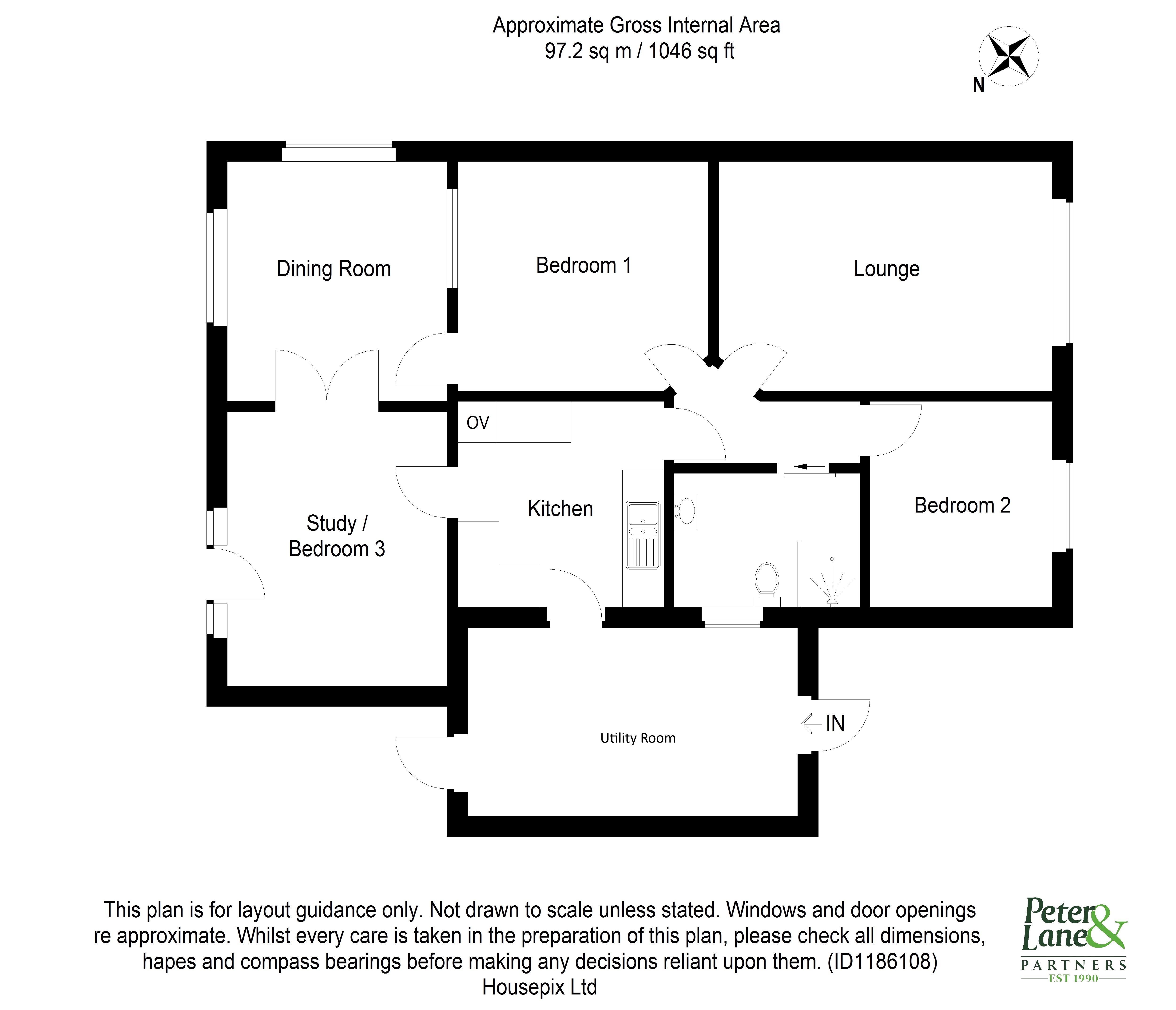 Floorplan for Sawtry, Huntingdon