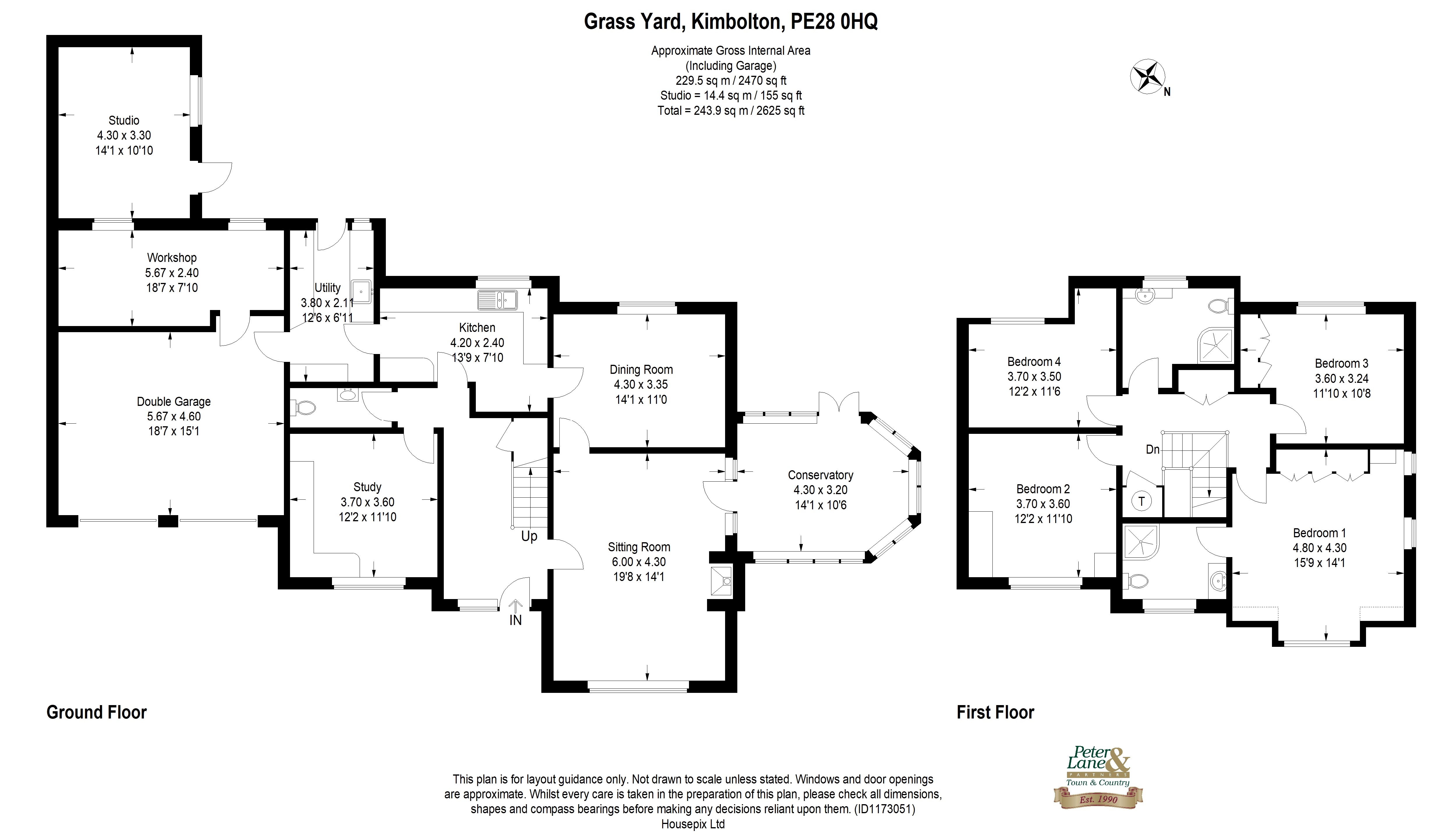 Floorplan for Kimbolton, Huntingdon, Cambridgeshire
