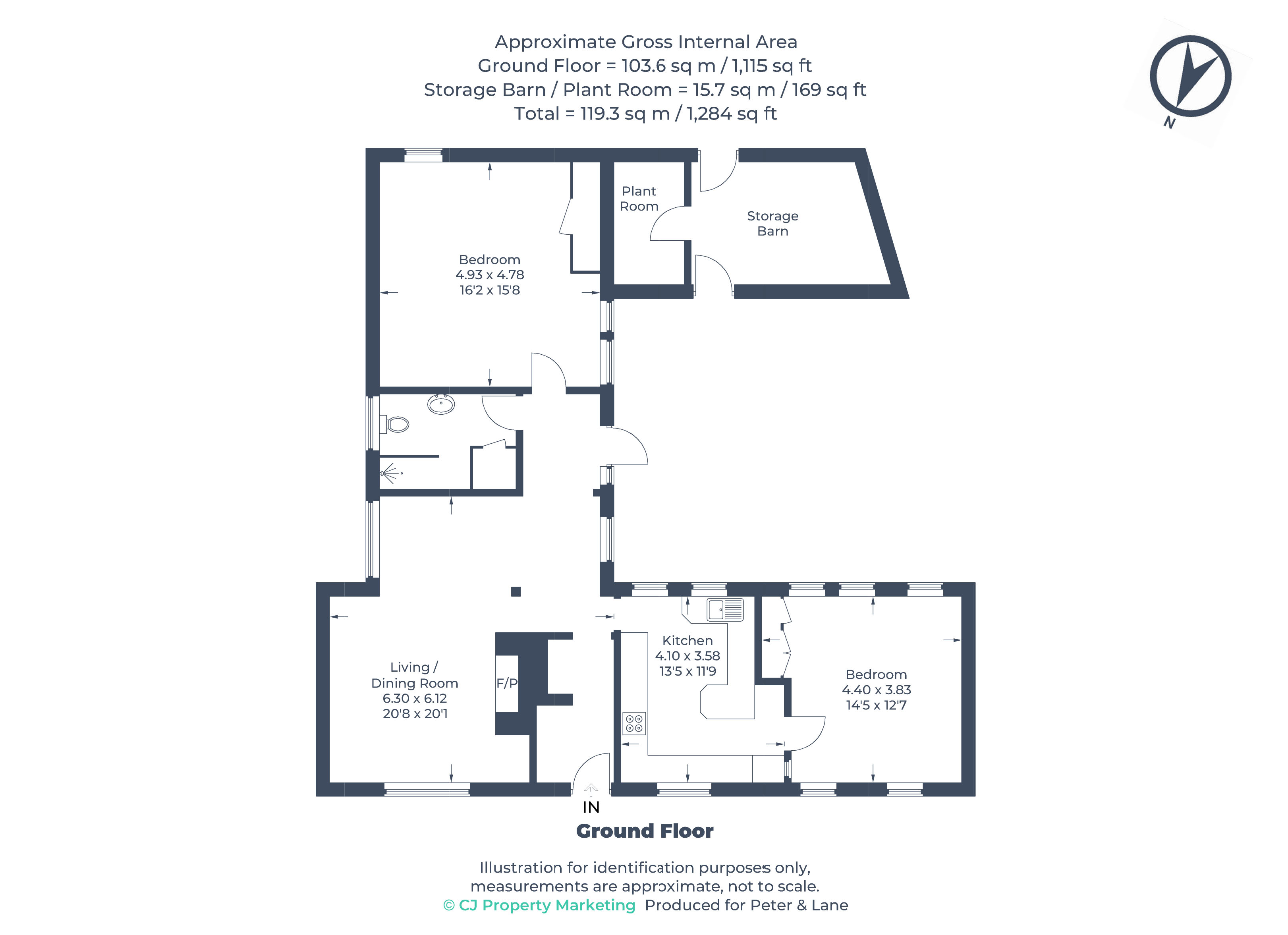 Floorplan for Abbotsley, St Neots, Cambridgeshire