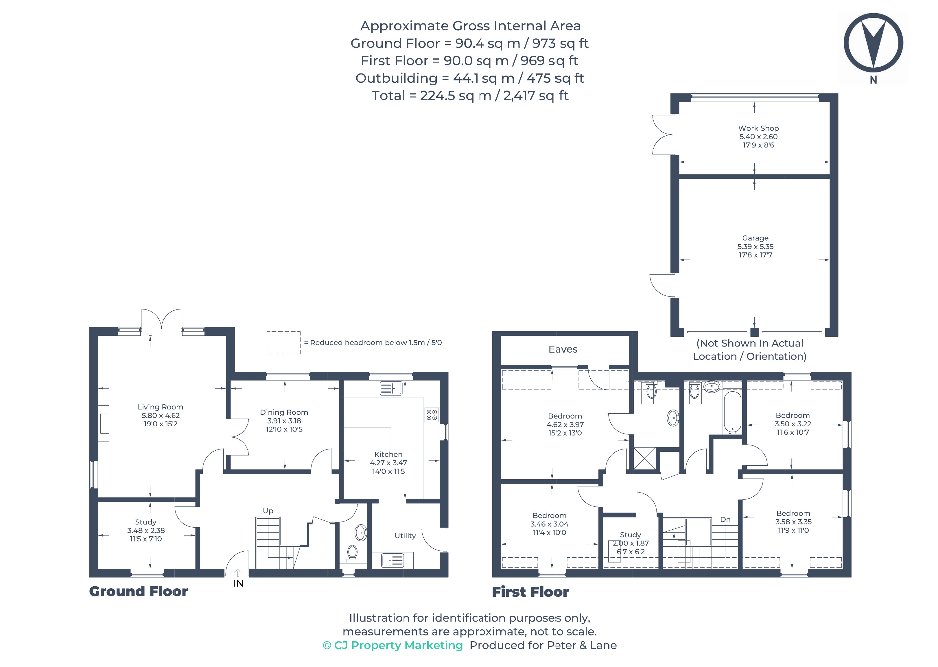 Floorplan for Great Gransden, Sandy, Cambridgeshire