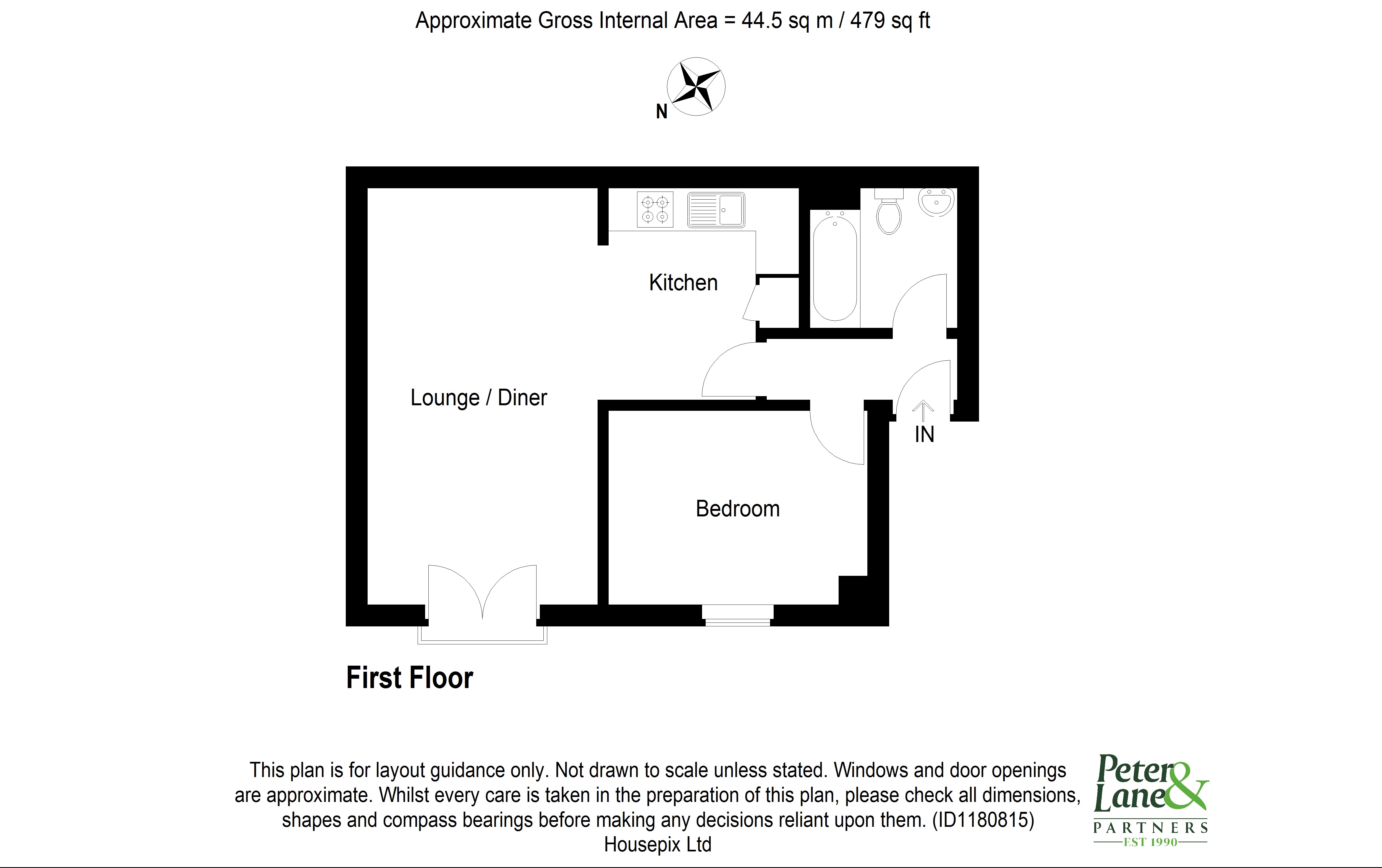 Floorplan for St Georges Court, Huntingdon