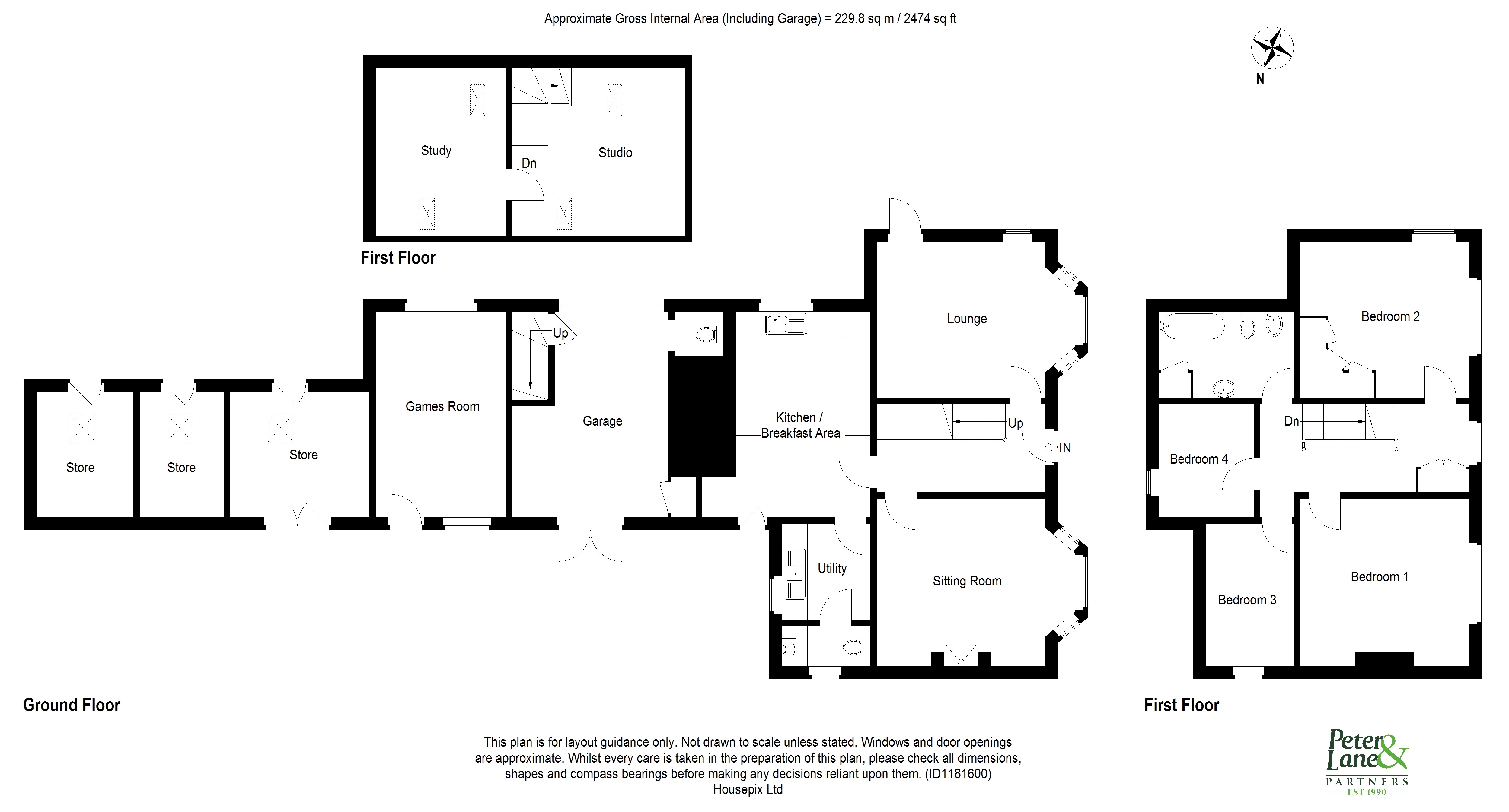 Floorplan for Sawtry, Huntingdon