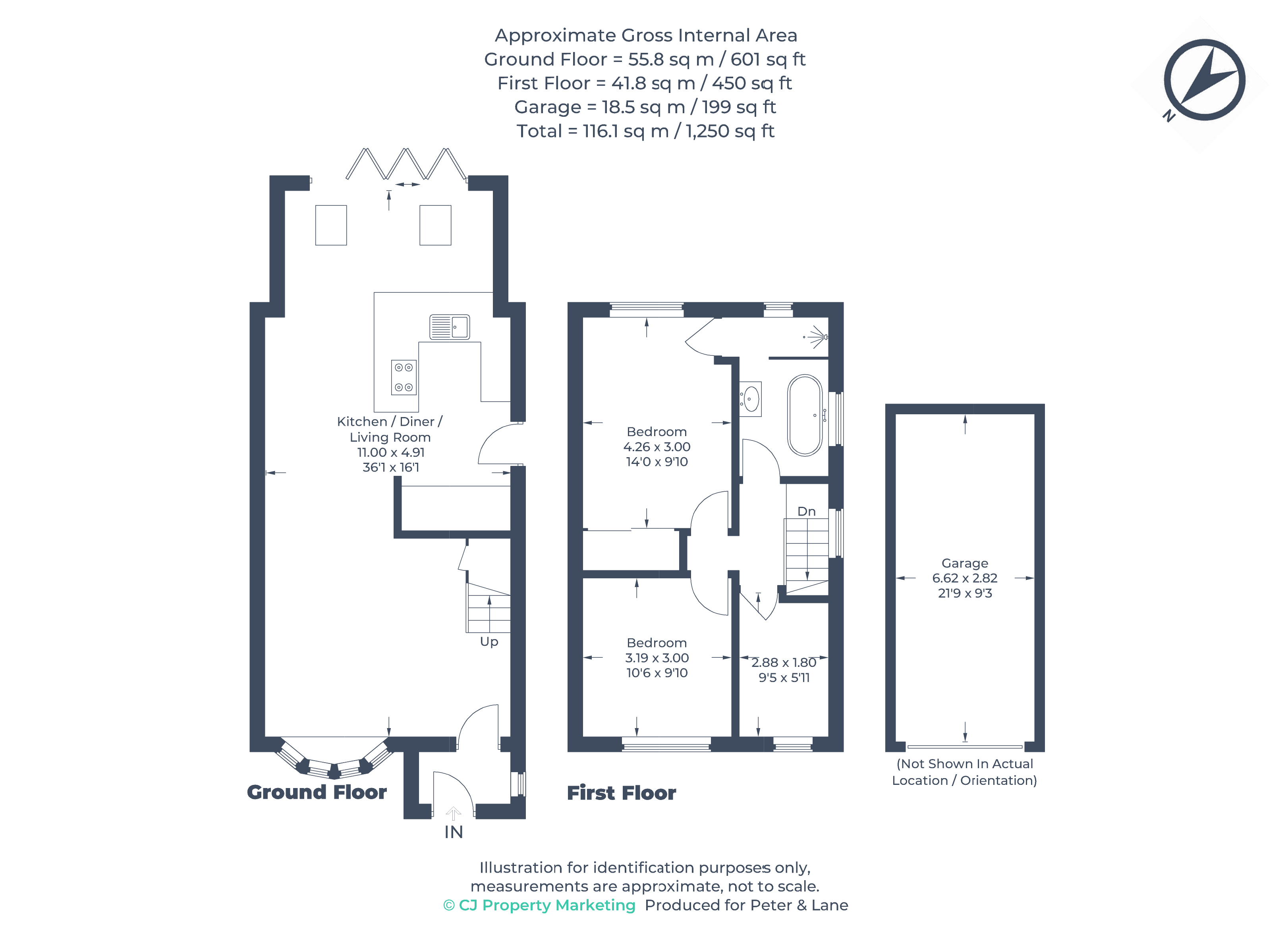 Floorplan for Eaton Ford, St Neots, Cambridgeshire