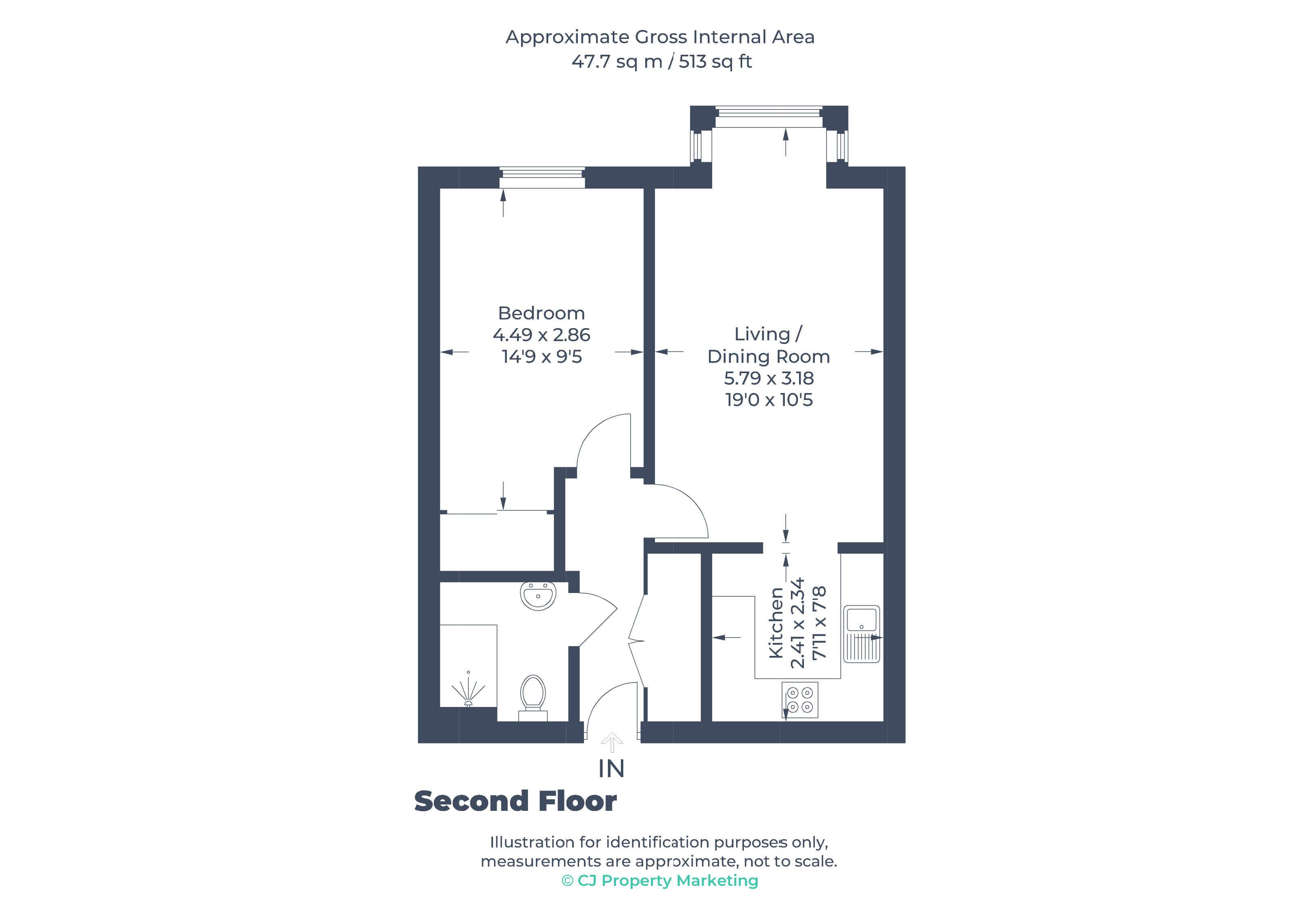 Floorplan for Old Market Court, St Neots, Cambridgeshire