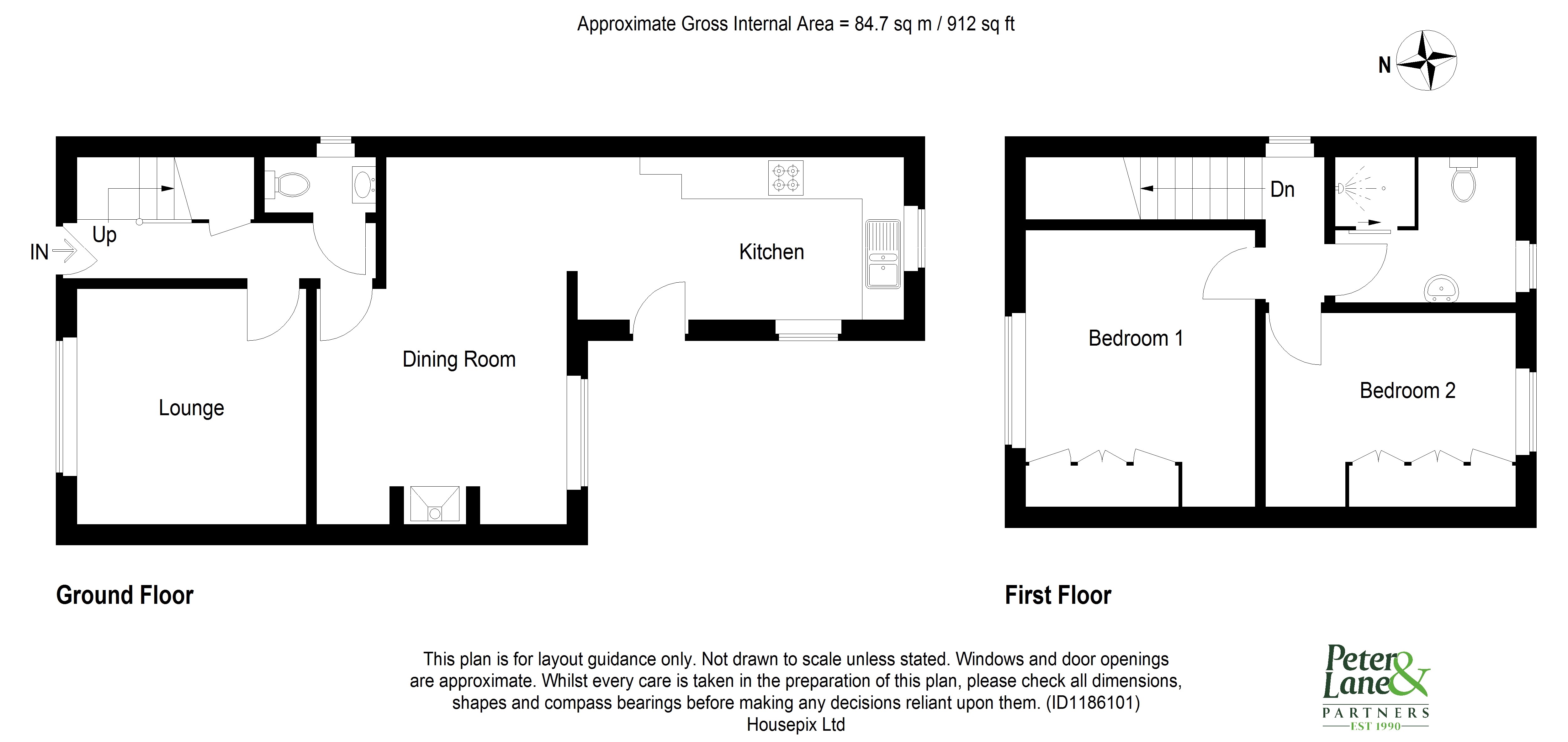 Floorplan for Avenue Road, Huntingdon