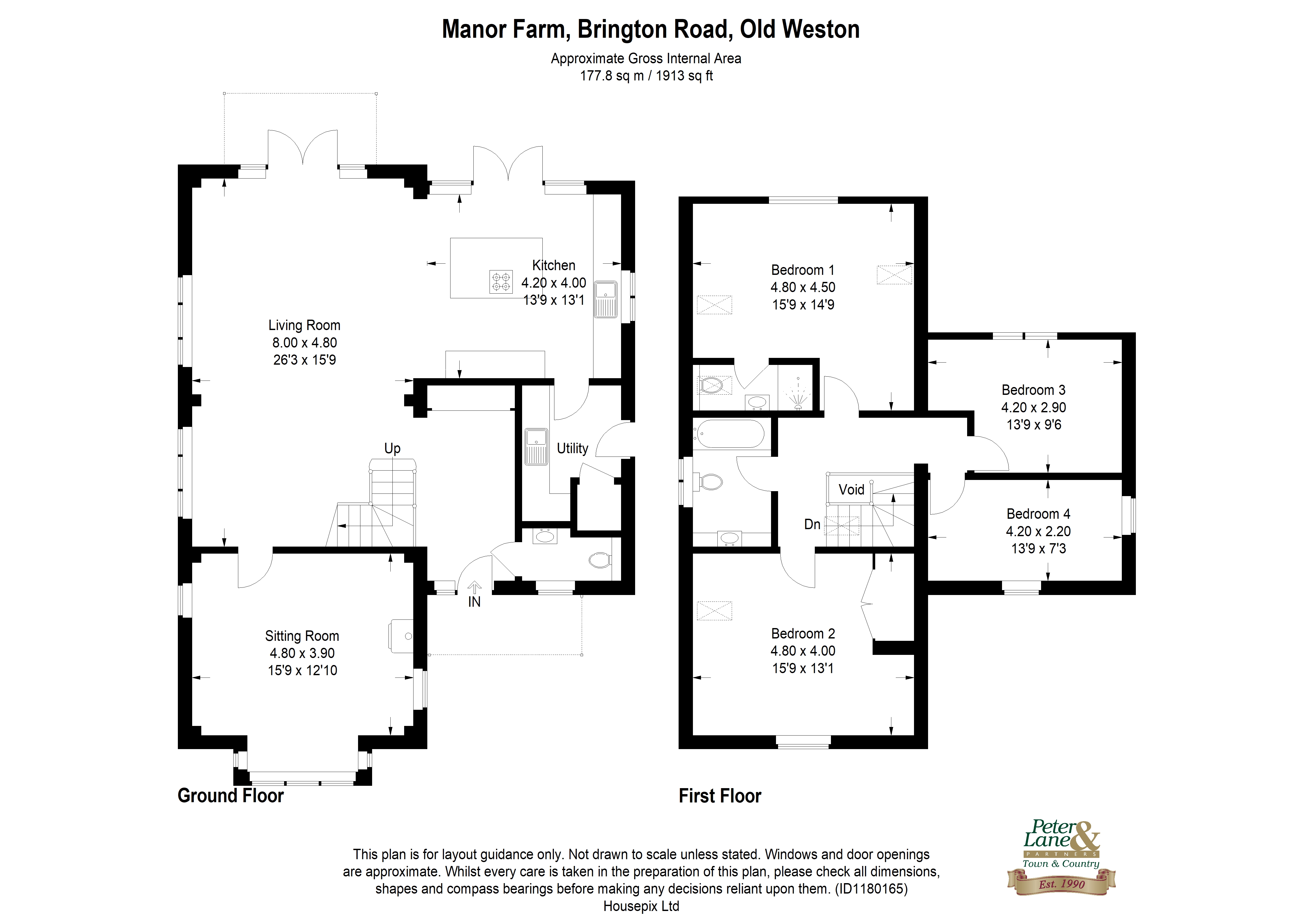 Floorplan for Brington Road, Old Weston, Cambridgeshire