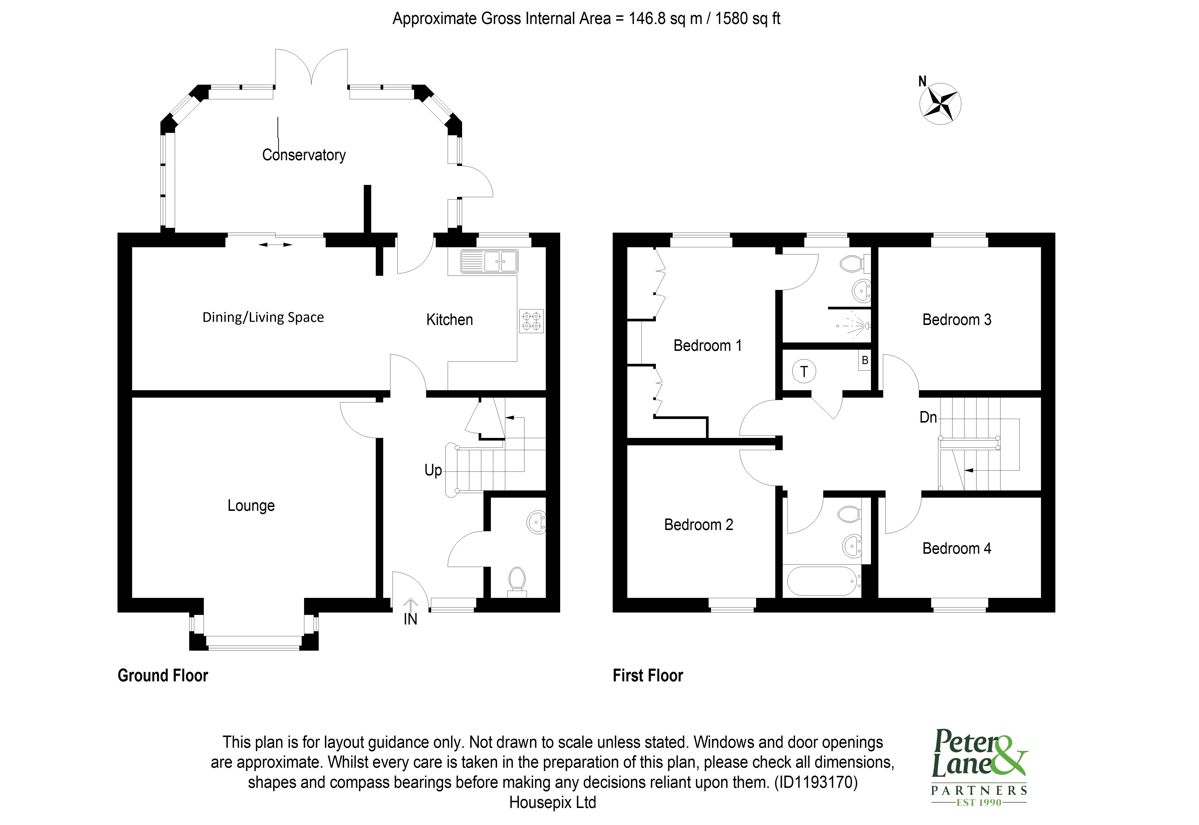 Floorplan for Brampton, Huntingdon, Cambridgeshire