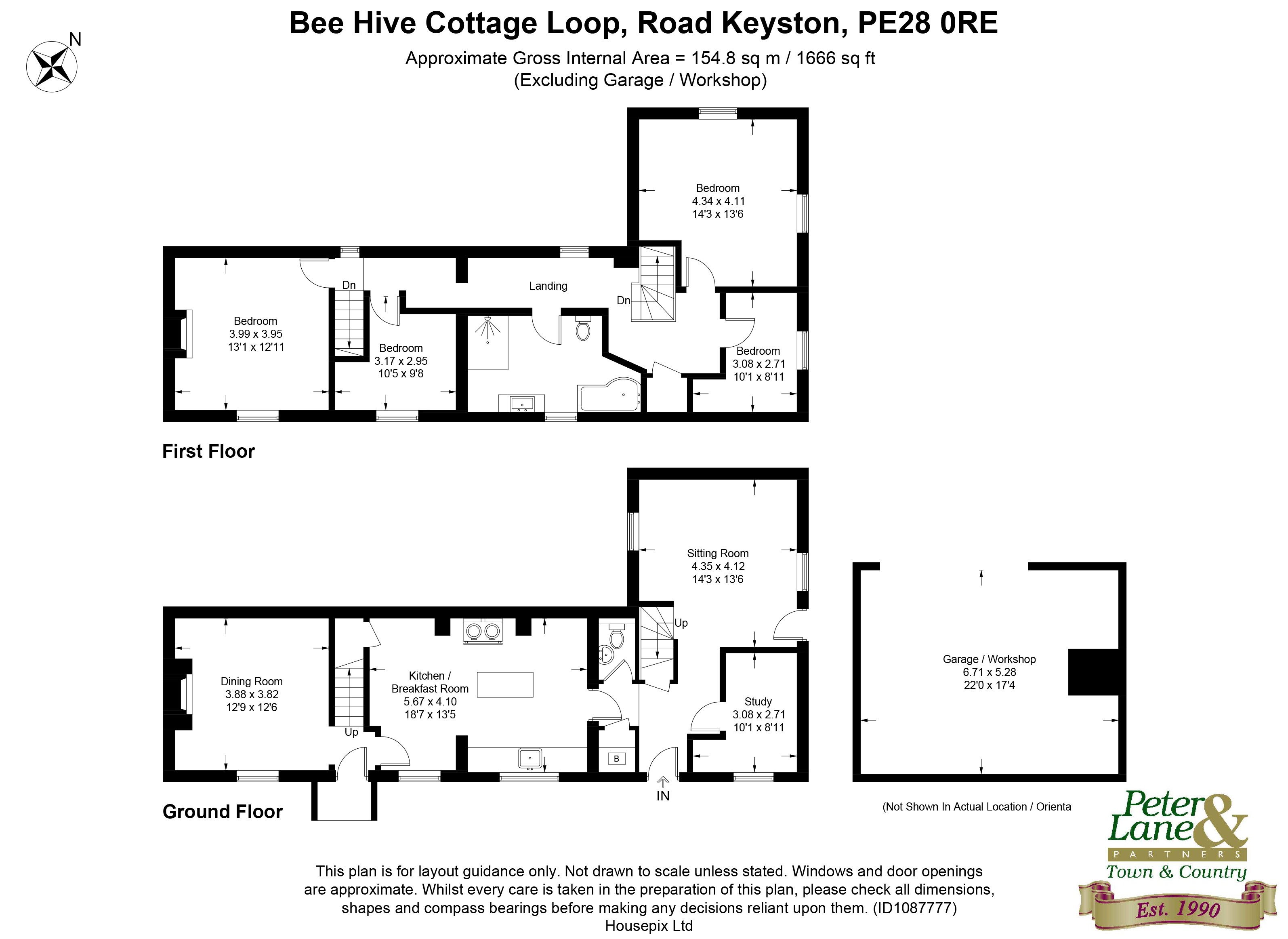 Floorplan for Keyston, Huntingdon, Cambridgeshire