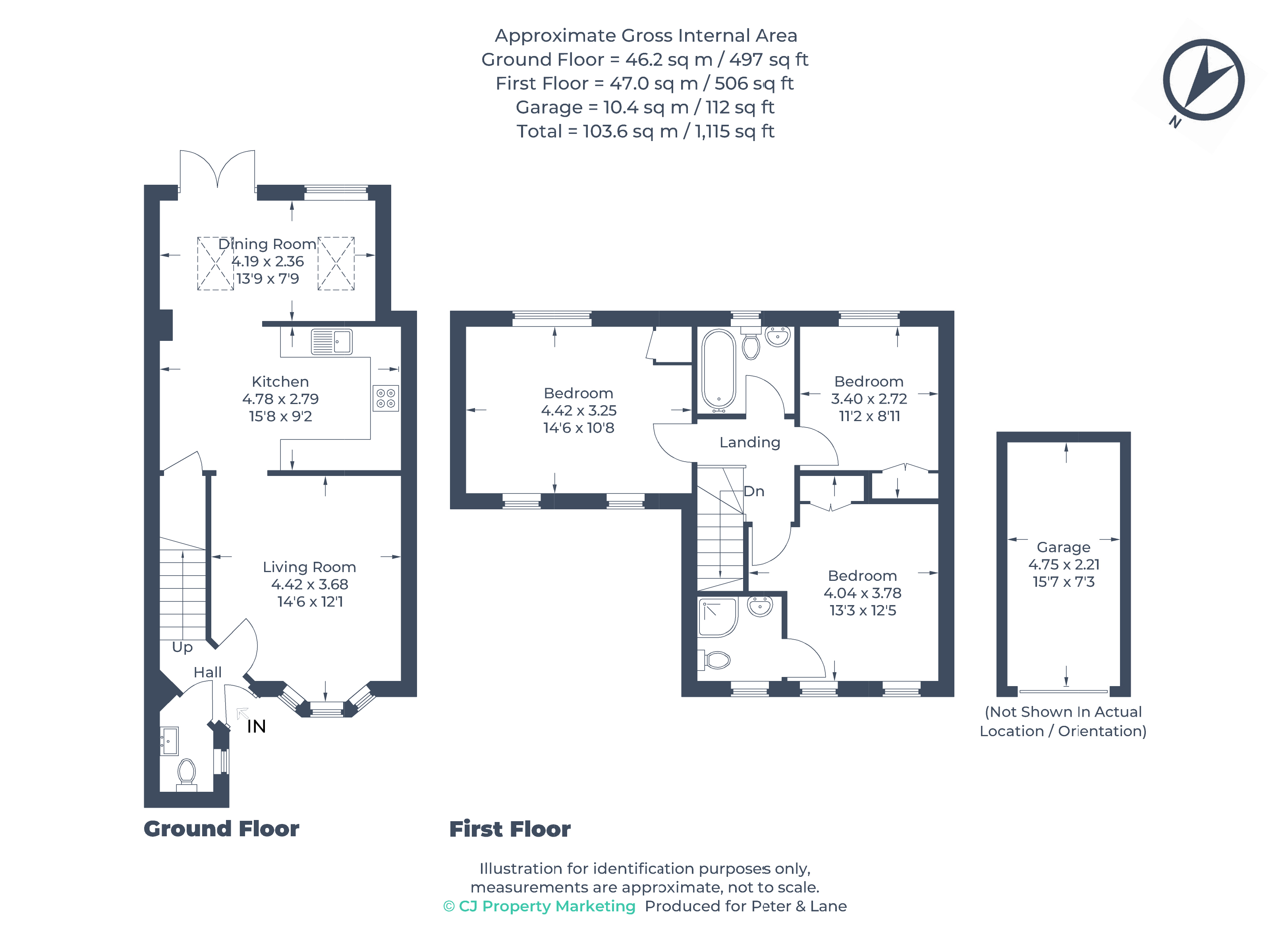 Floorplan for Great Gransden, Sandy, Cambridgeshire