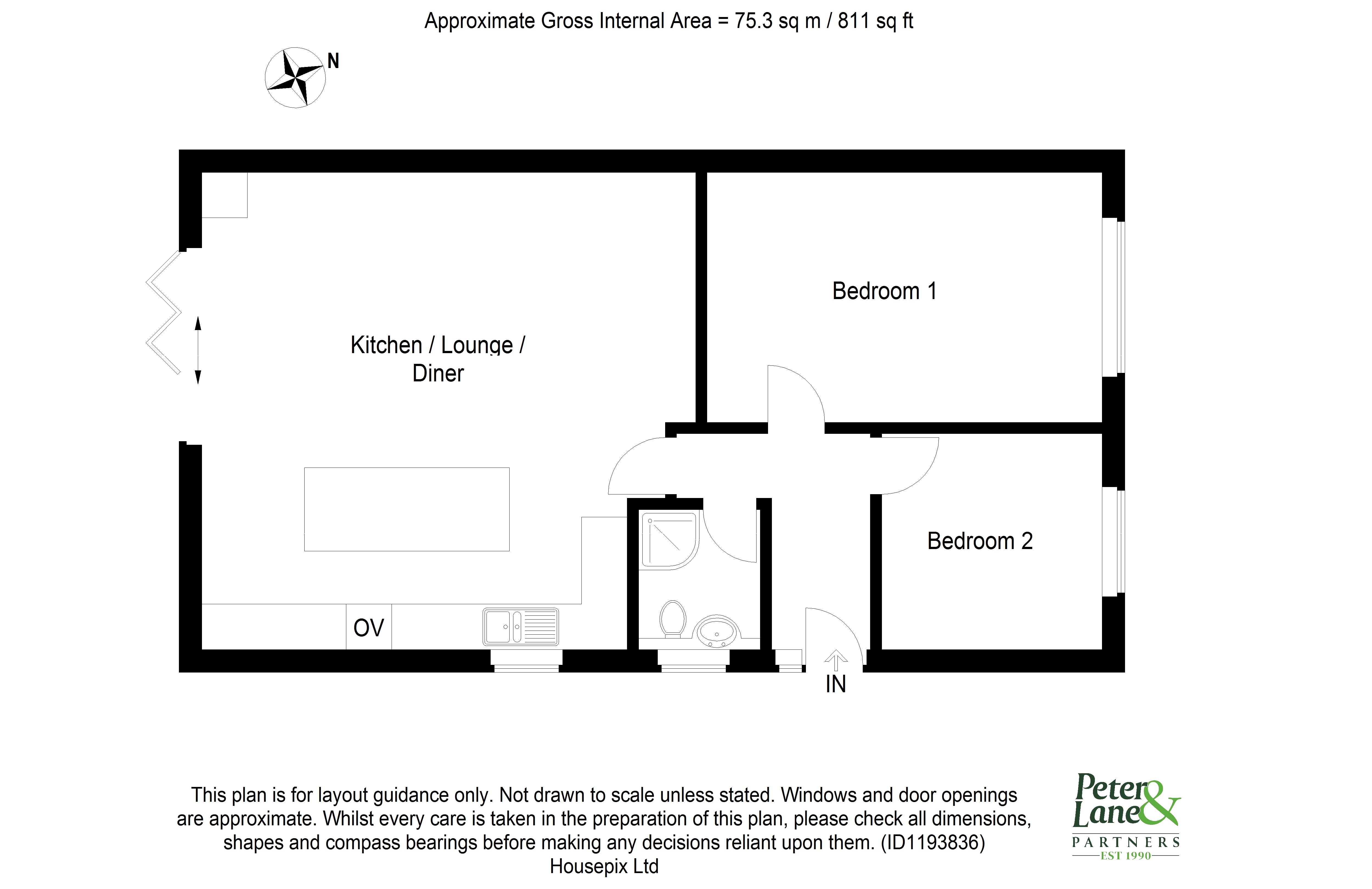 Floorplan for Sawtry, Huntingdon