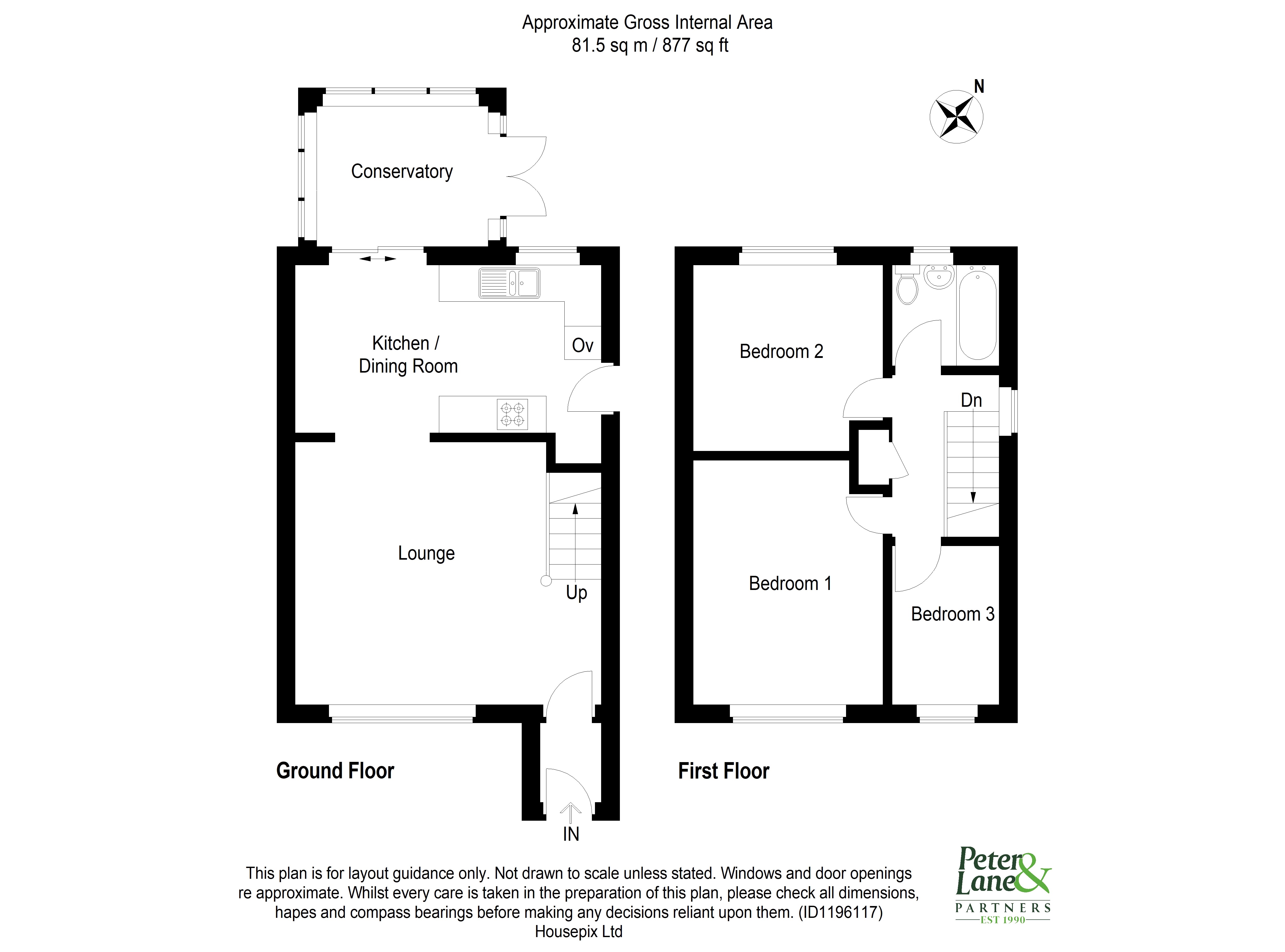 Floorplan for Sawtry, Huntingdon