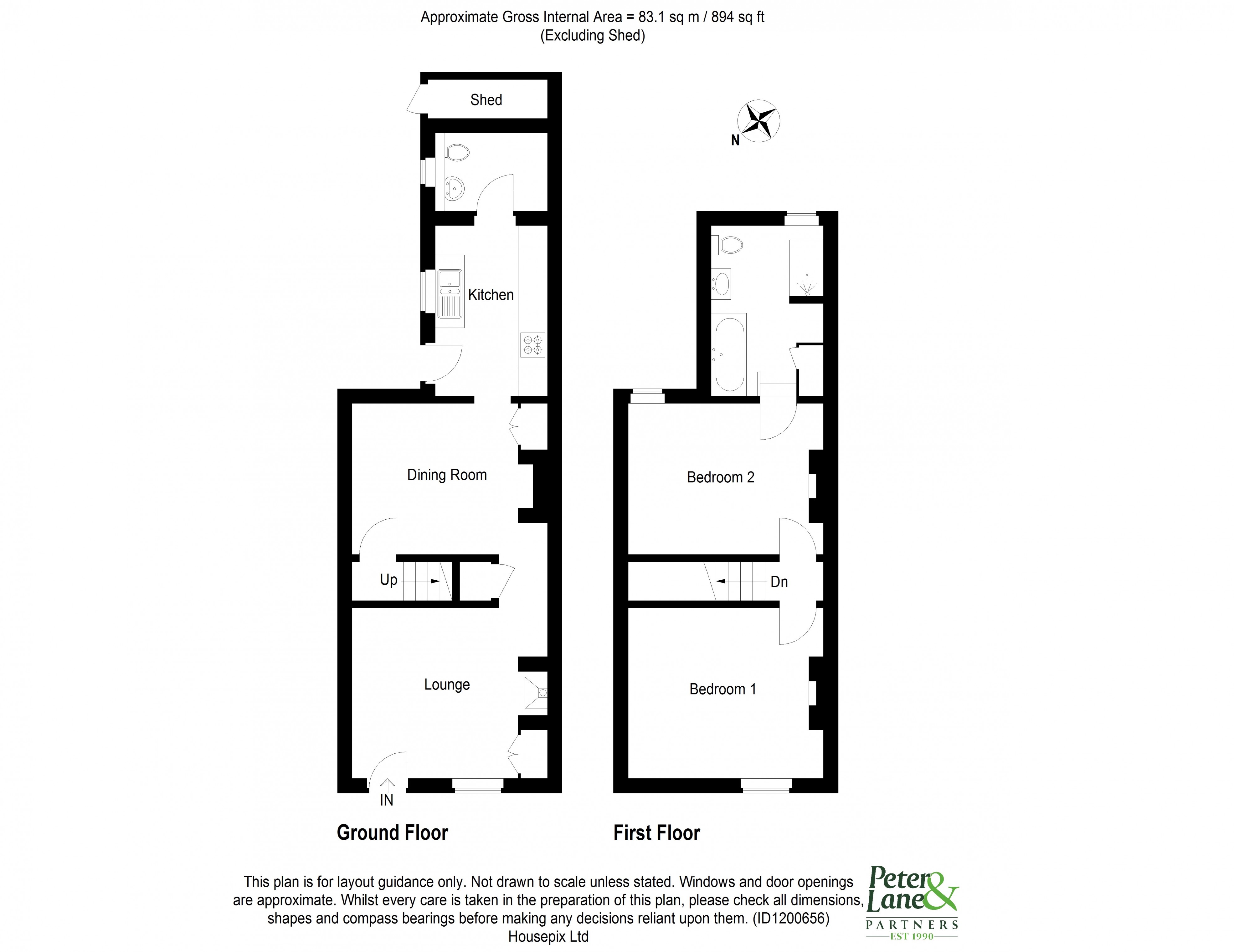 Floorplan for Merritt Street, Huntingdon