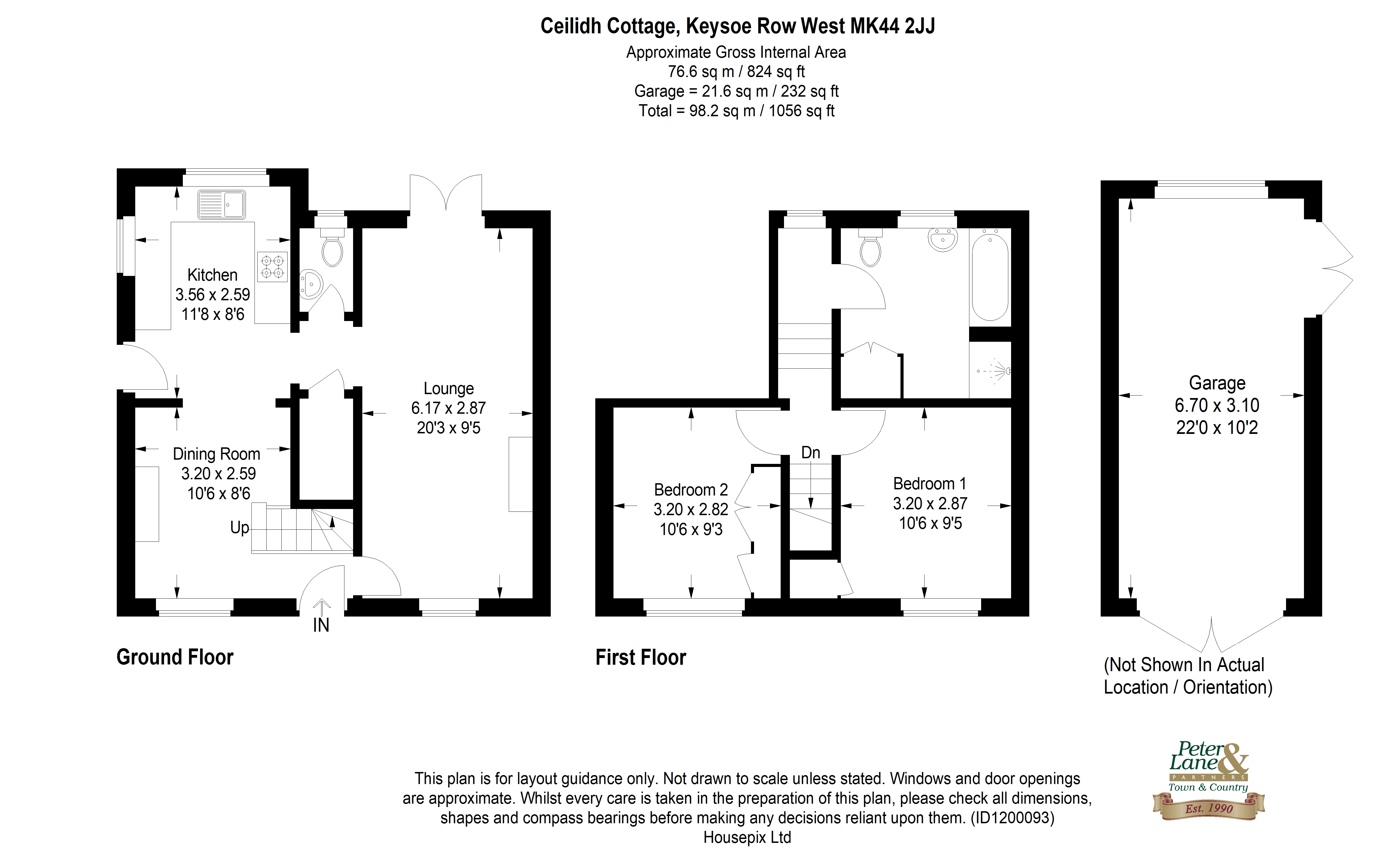 Floorplan for Keysoe, Bedford