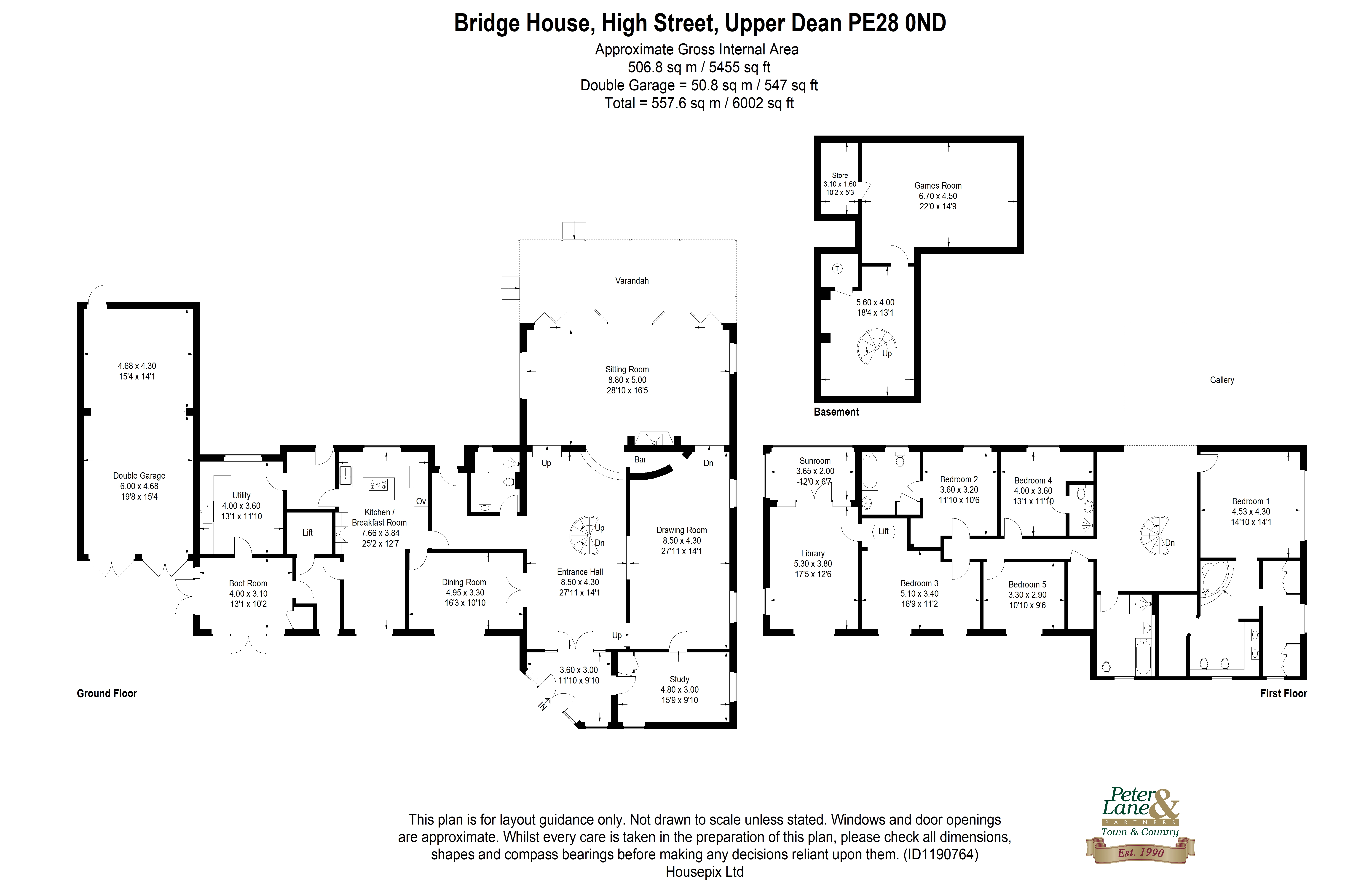 Floorplan for High Street, Upper Dean, Bedfordshire