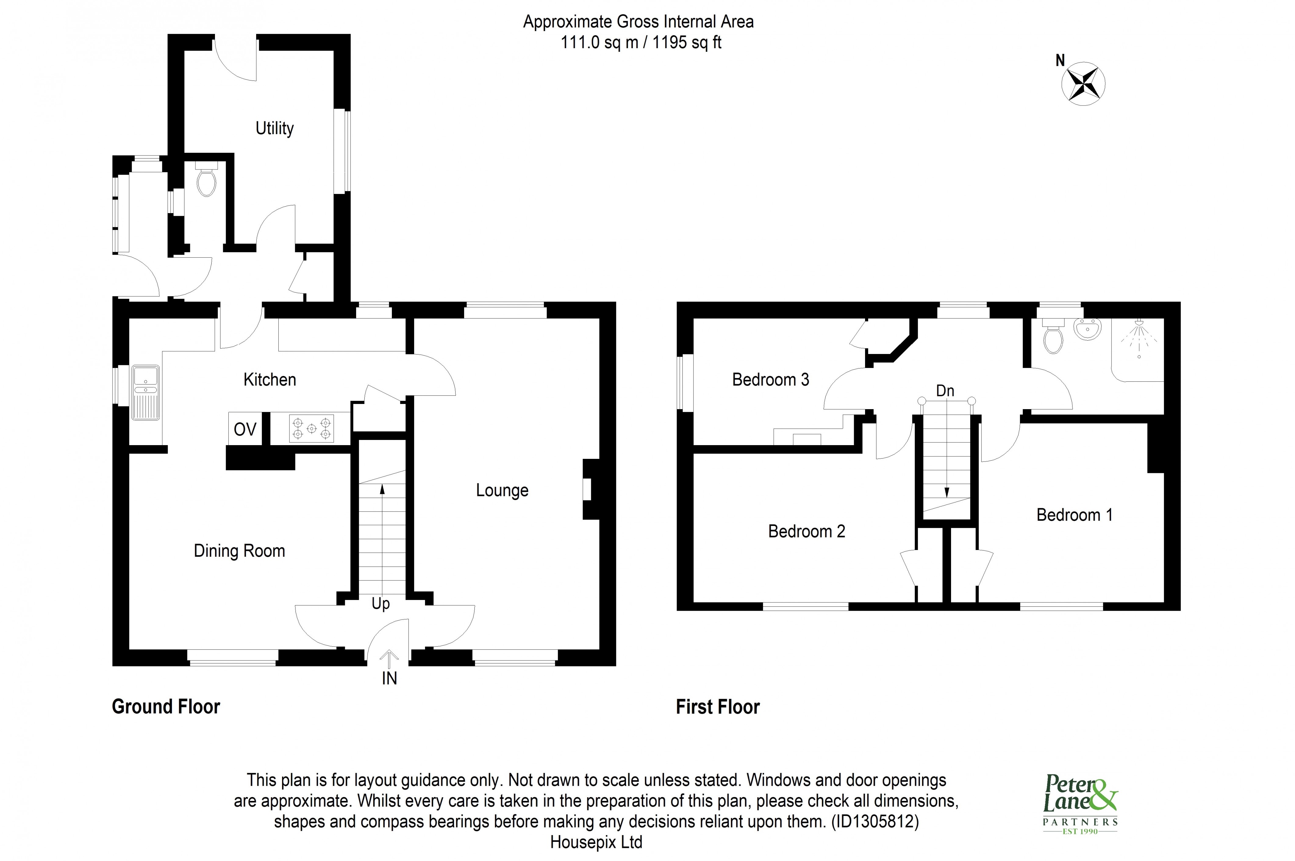 Floorplan for Sawtry, Huntingdon