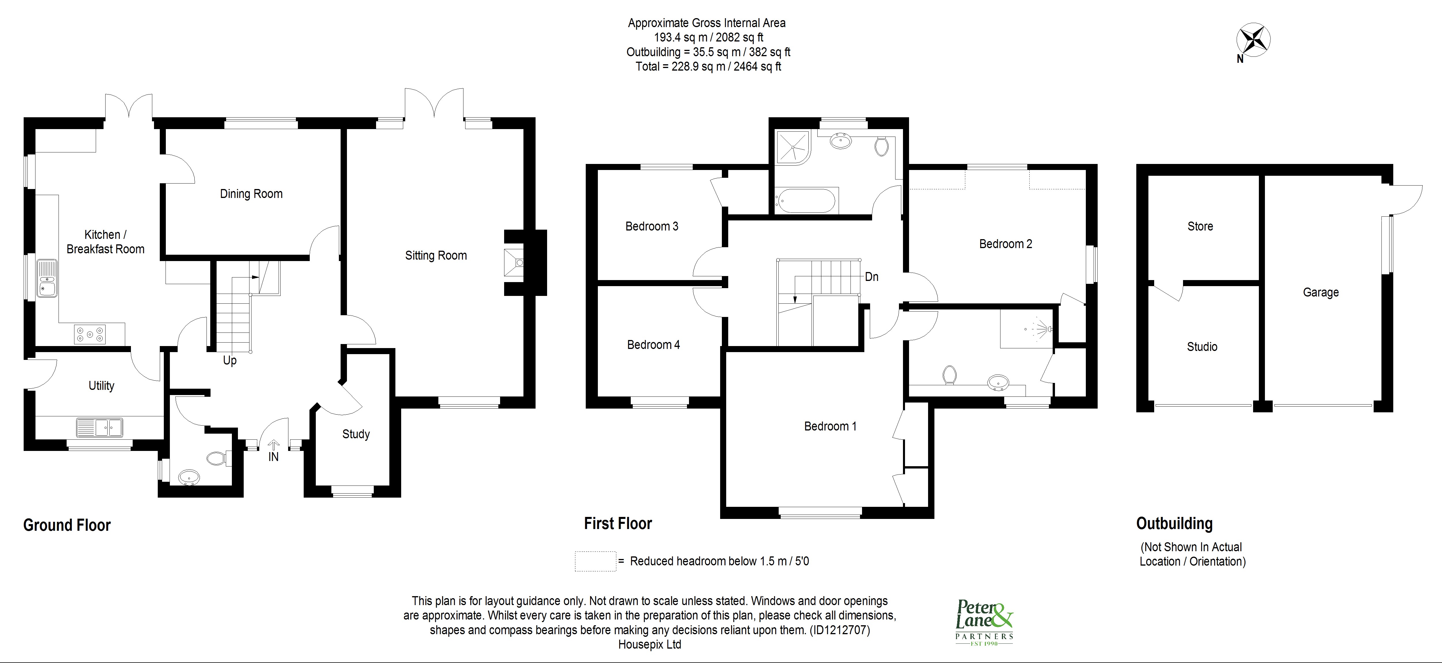 Floorplan for Old Hurst, Huntingdon
