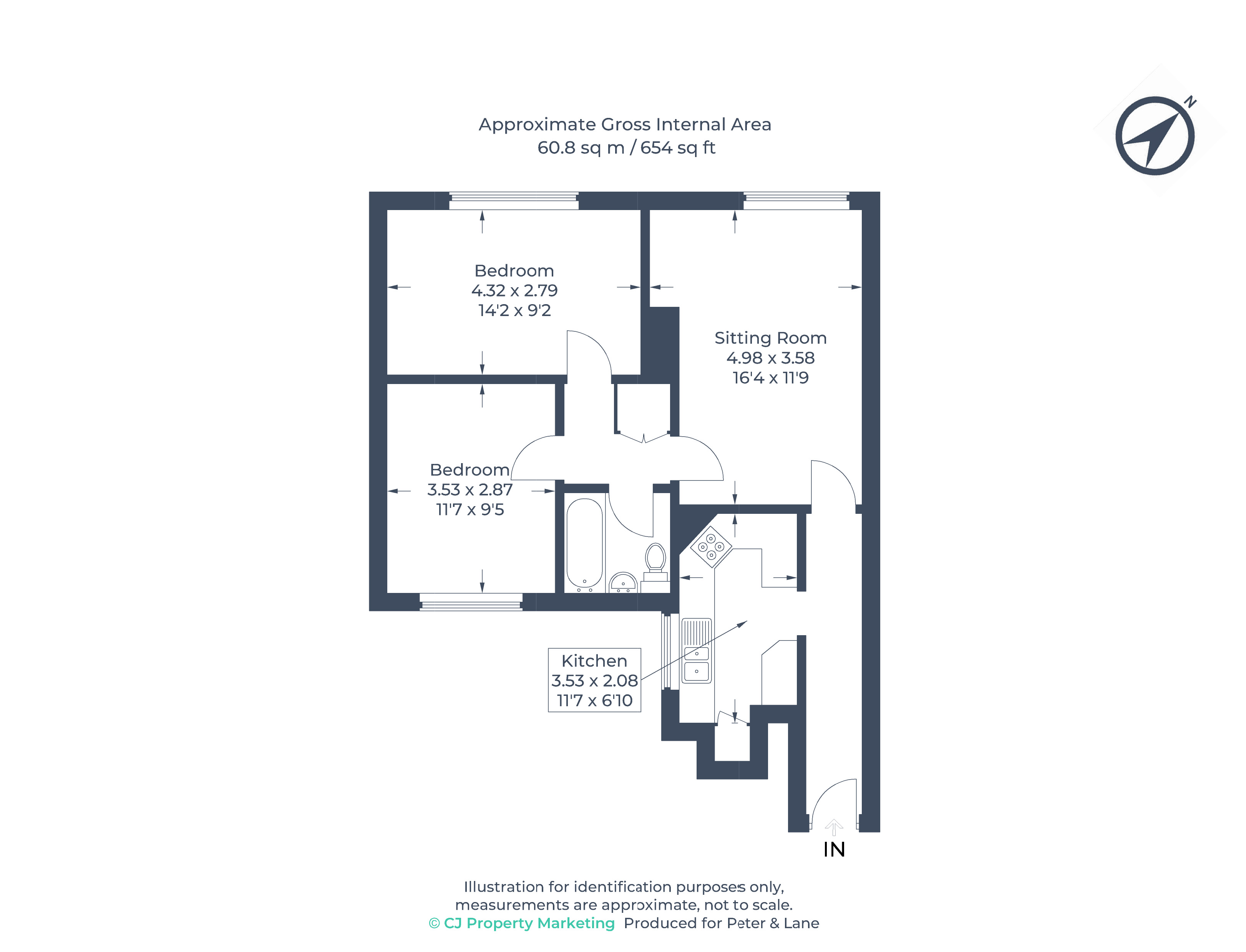 Floorplan for Duck Lane, St Neots, Cambridgeshire