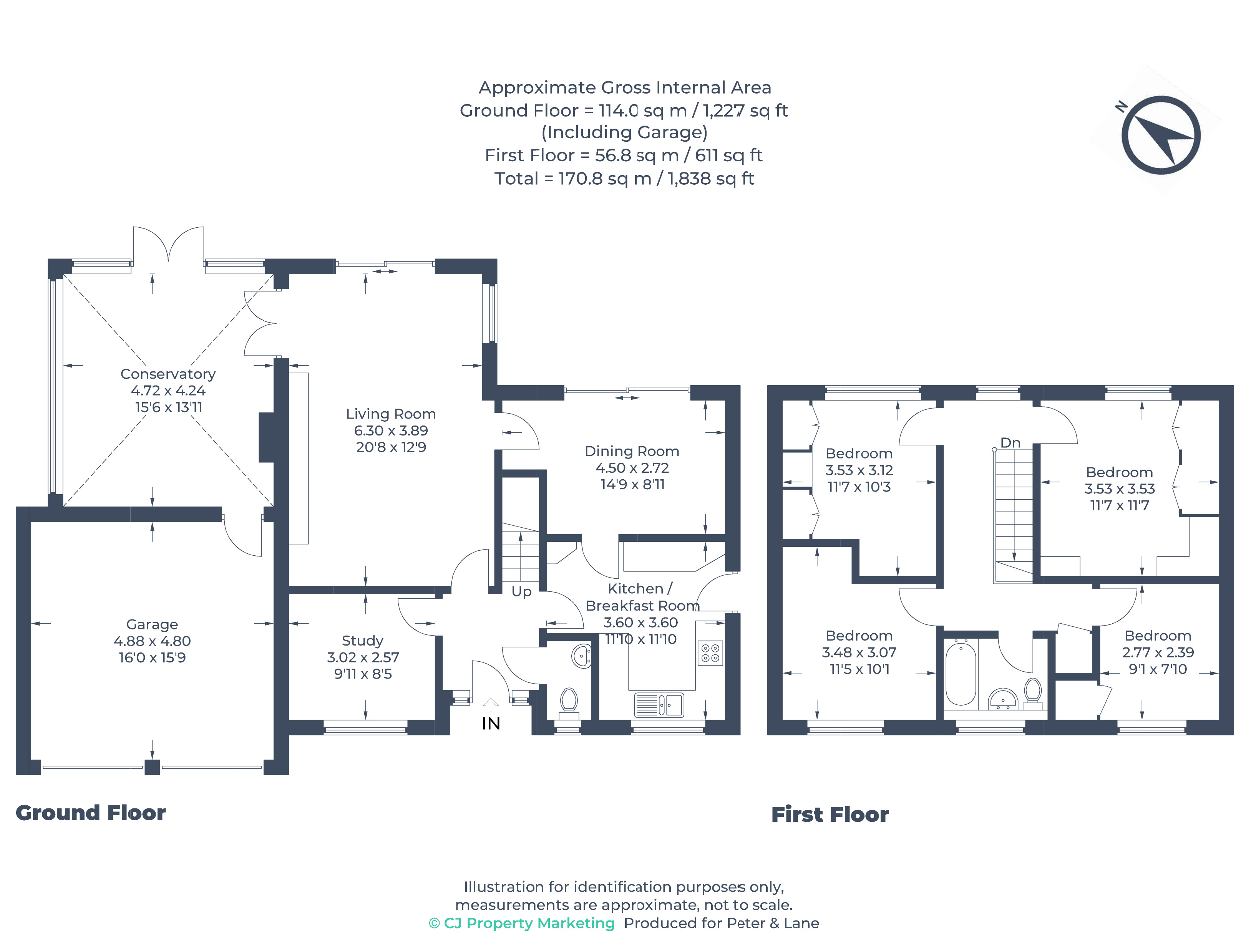 Floorplan for Little Paxton, St Neots, Cambridgeshire