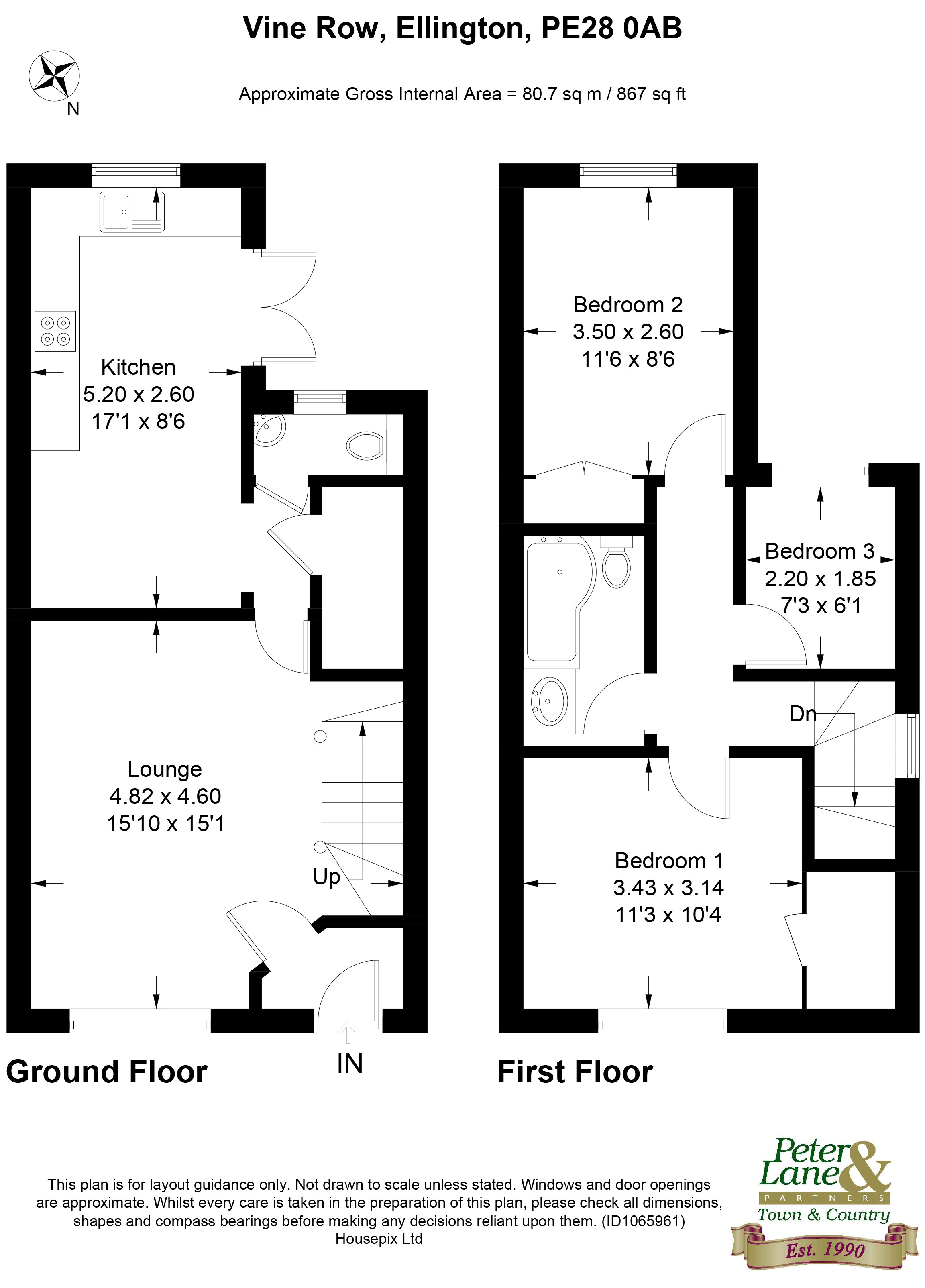 Floorplan for Ellington, Huntingdon, Cambridgeshire