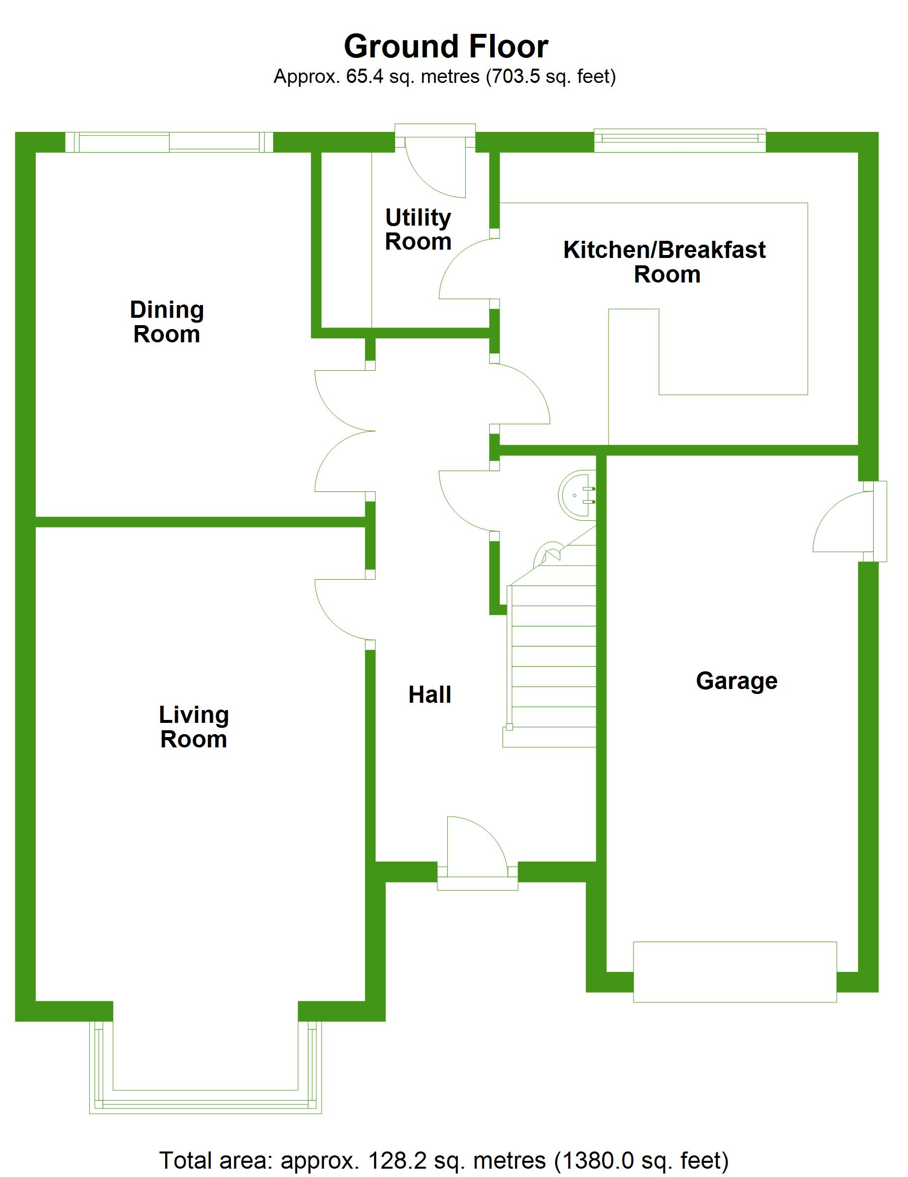 Floorplan for Hinchingbrooke Park, Huntingdon