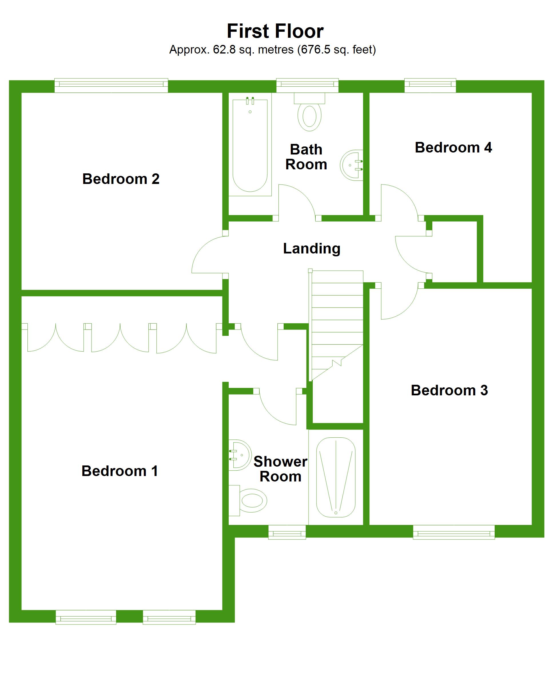 Floorplan for Hinchingbrooke Park, Huntingdon