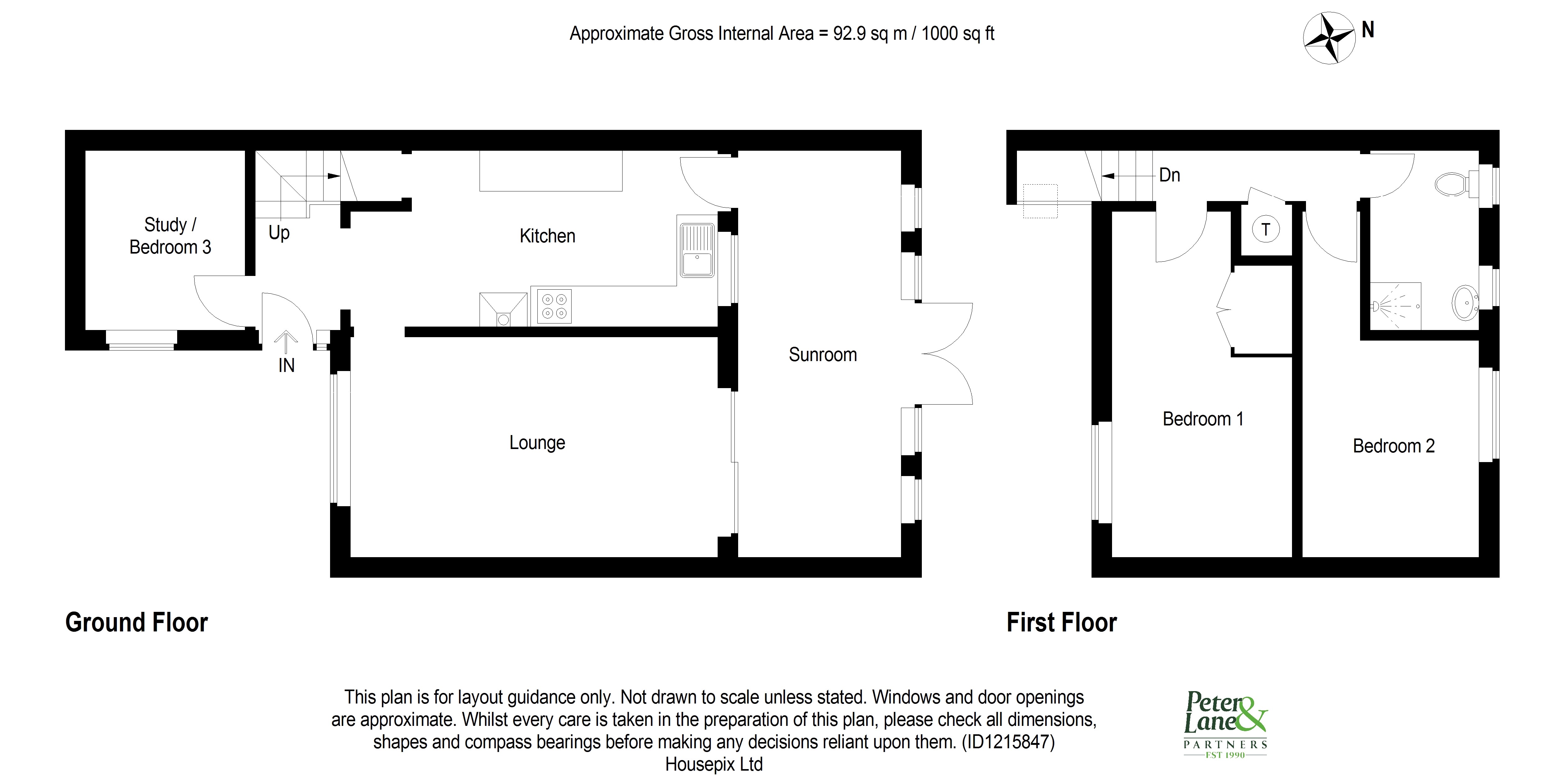 Floorplan for Saunders Close, Huntingdon
