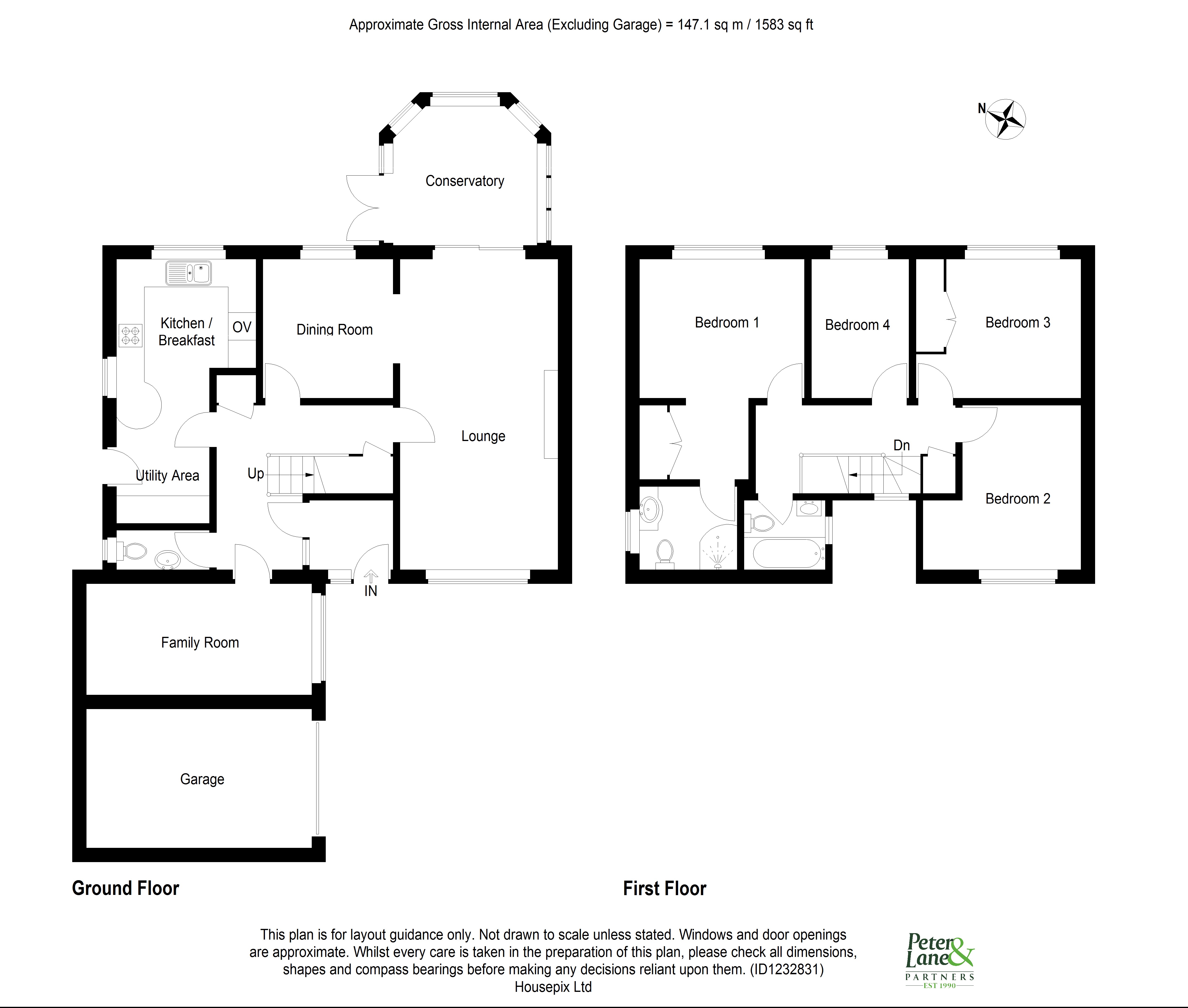 Floorplan for Hartford, Huntingdon